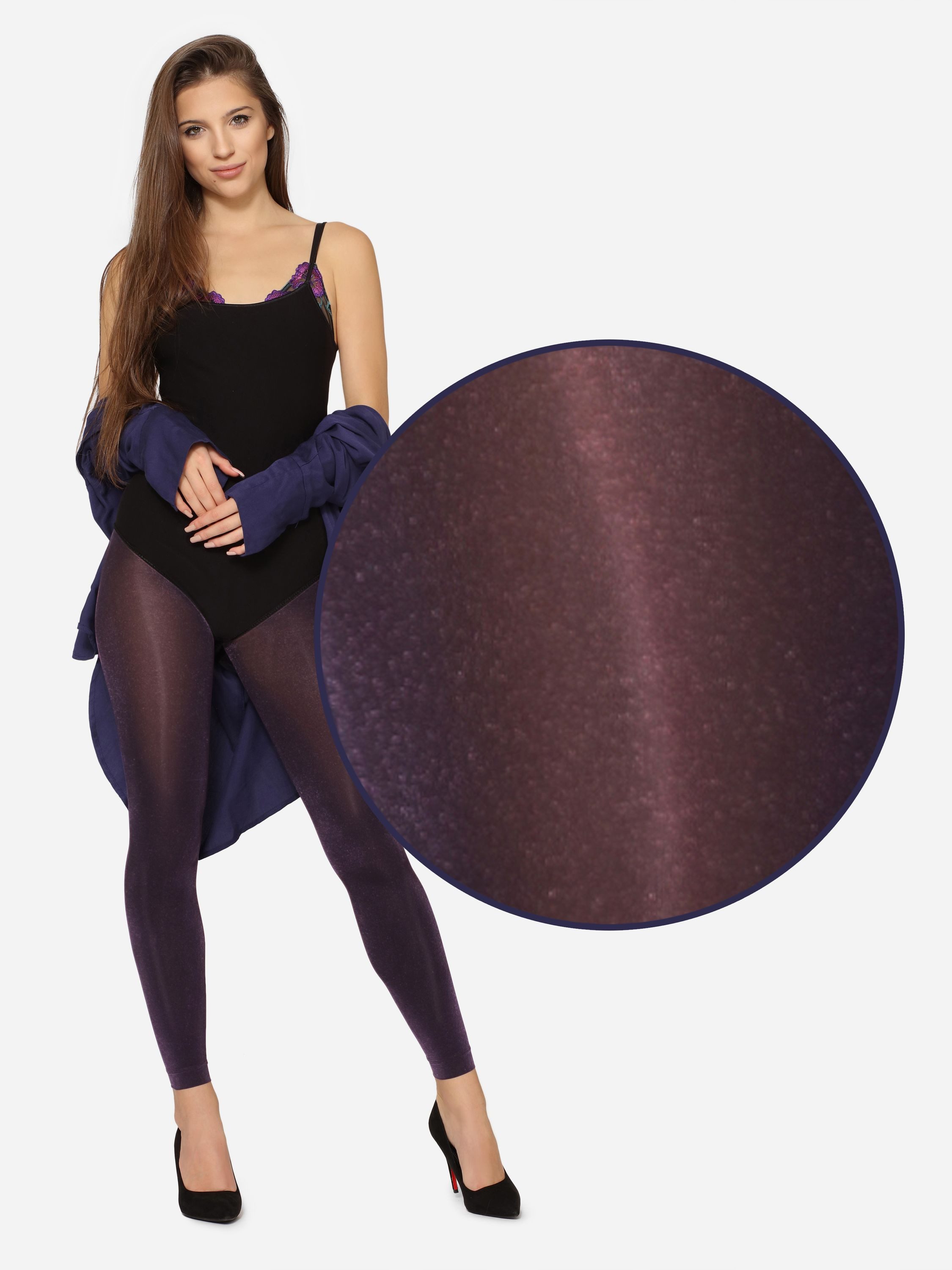 Merry Style Leggings Damen Lange Leggings 60 DEN MSFI029 (1-tlg) elastischer Bund