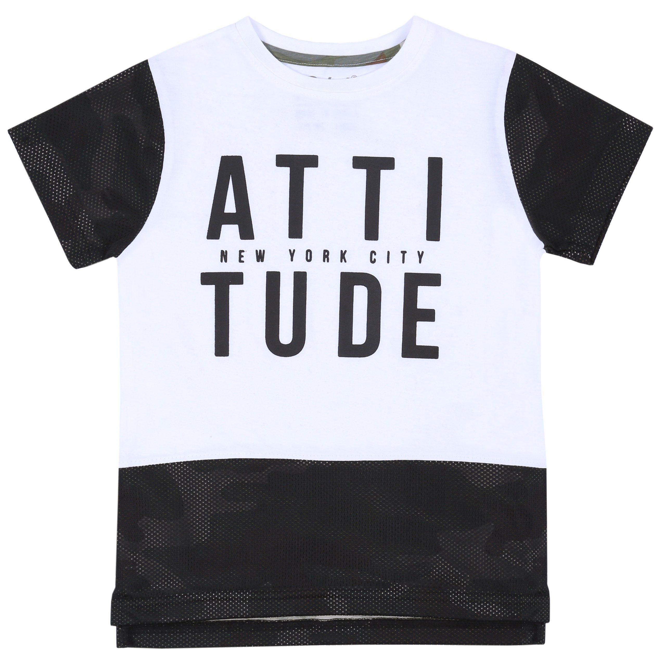 Kurzarmbluse Weißes T-Shirt Attitude 5-6 Jahre