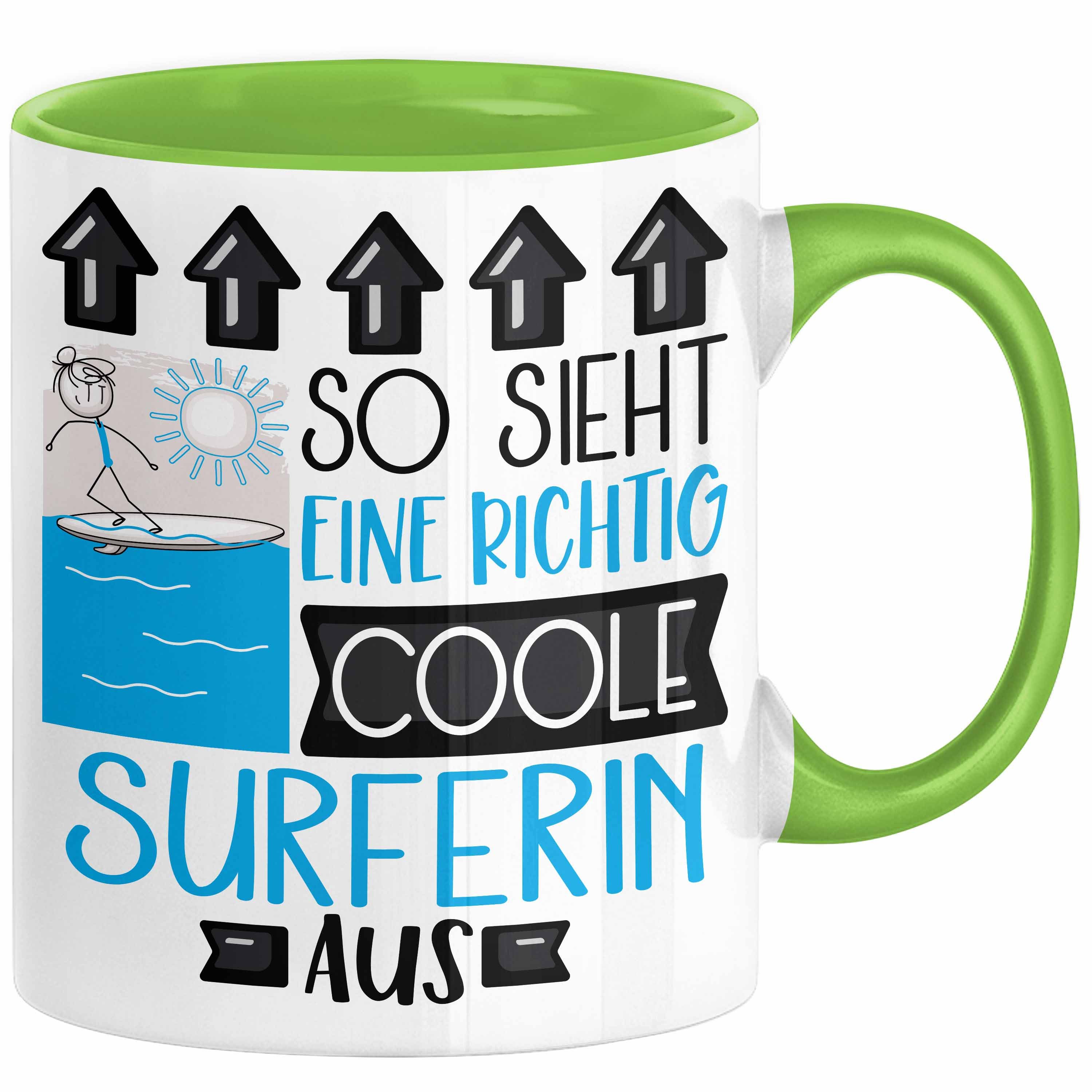 Tasse Surferin Geschenk Tasse Lustig Geschenkidee für Surferin Geburtstag So