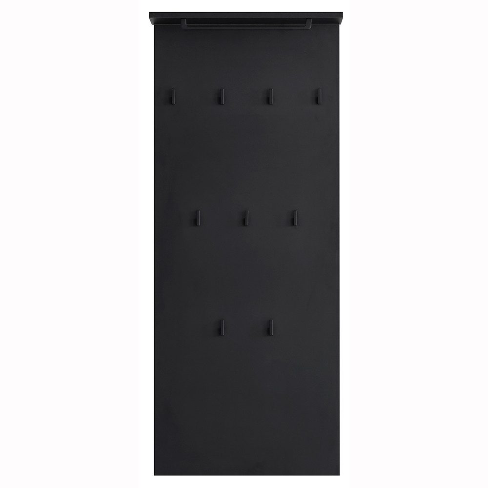 Lomadox Garderobenpaneel JULBACH-80, Garderoben Hakenpaneel in Schwarzmatt, günstig online kaufen