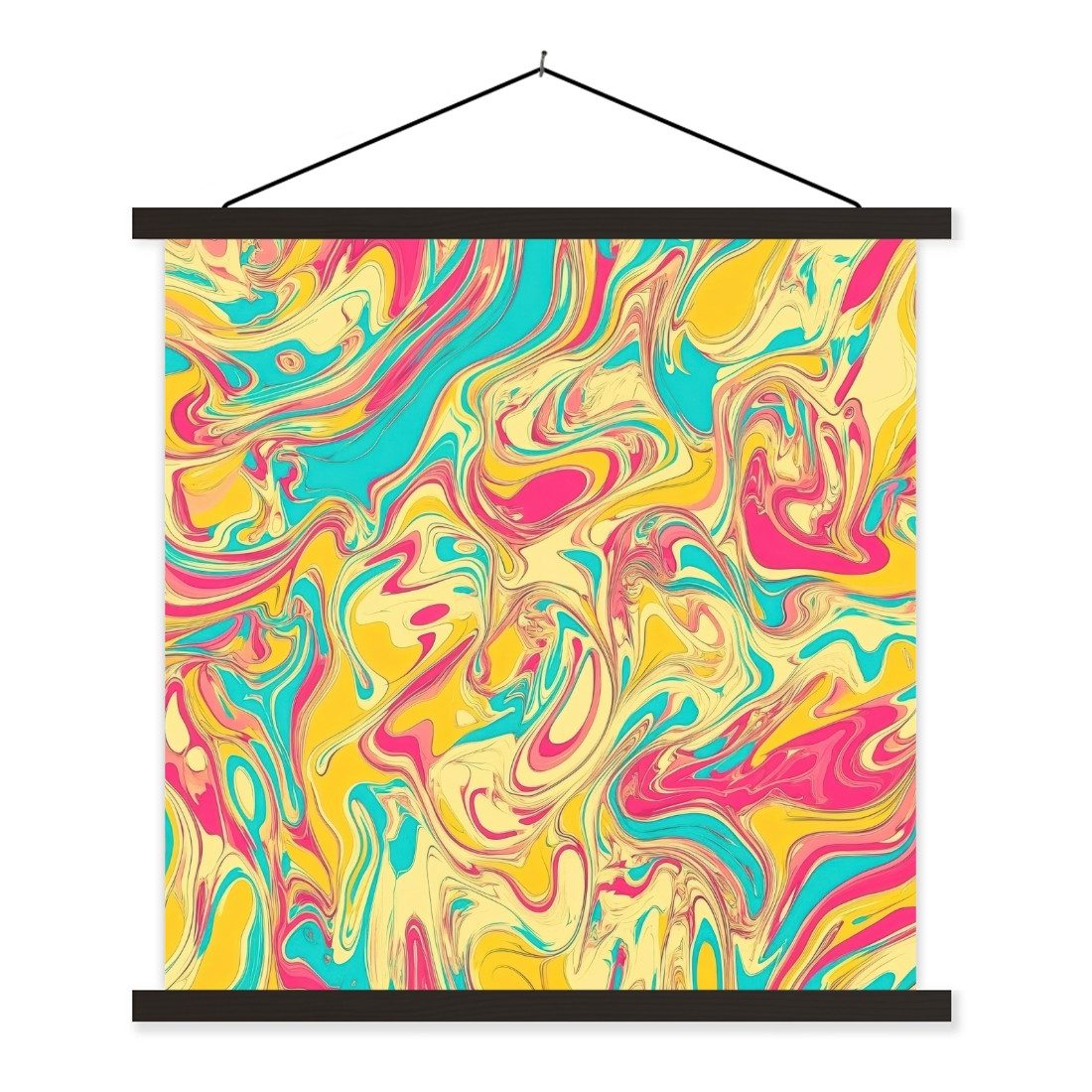 MuchoWow Poster Gelb - Rosa - günstig online kaufen