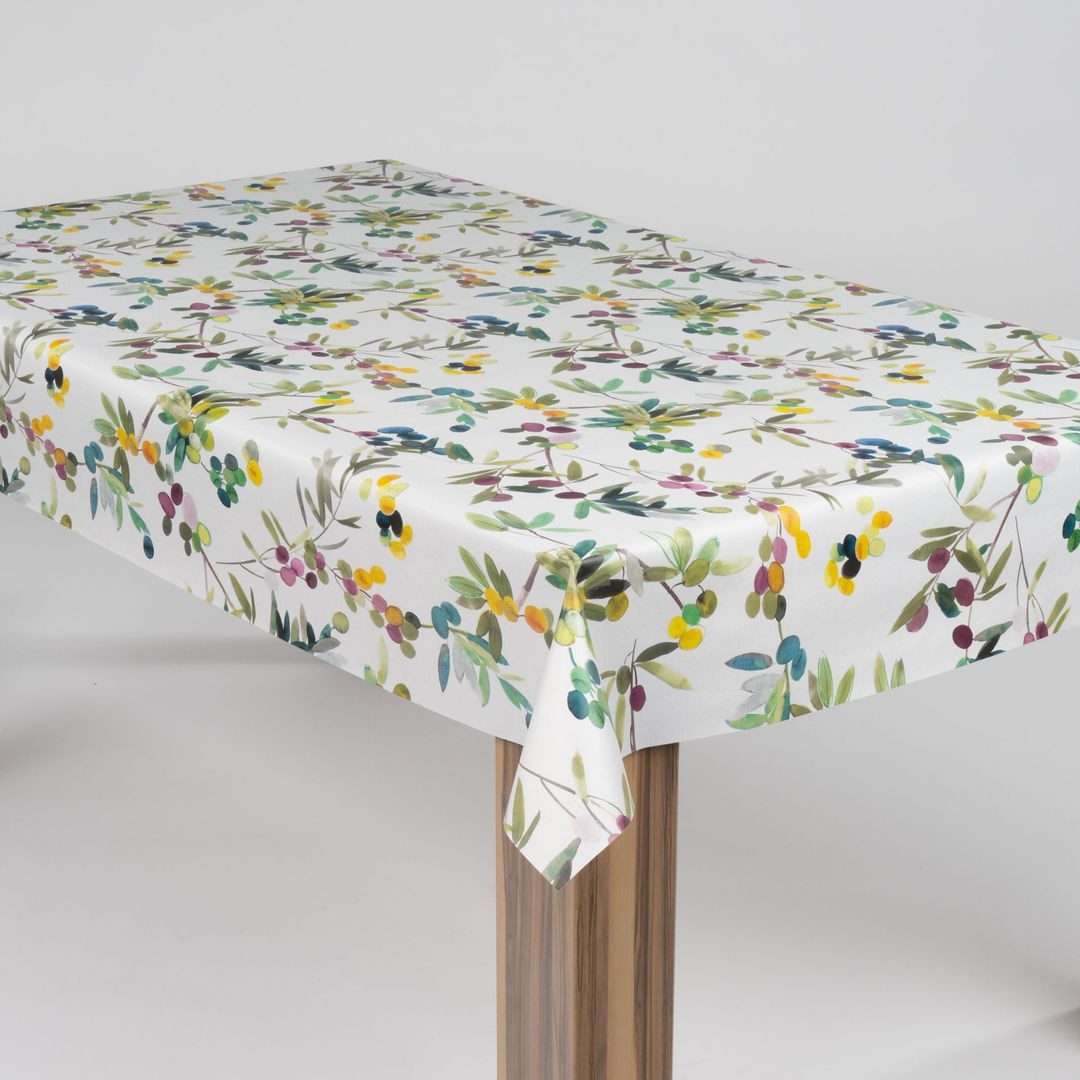 laro Tischdecke laro Wachstuch-Tischdecke Wachstischdecke Oliven Bunt günstig online kaufen