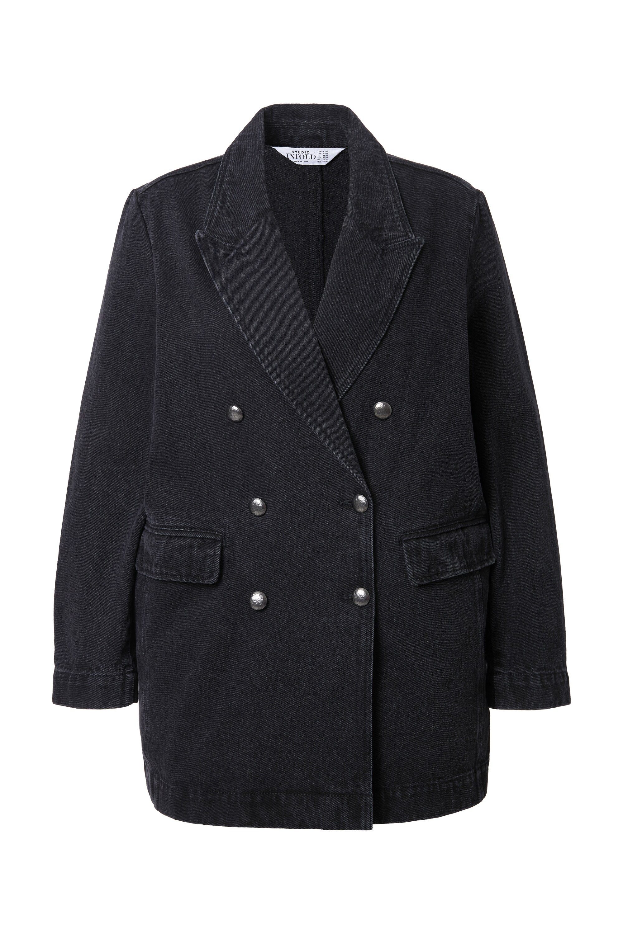 Studio Untold Blusenblazer Blazer Jeans Loose Shape Zweireiher günstig online kaufen