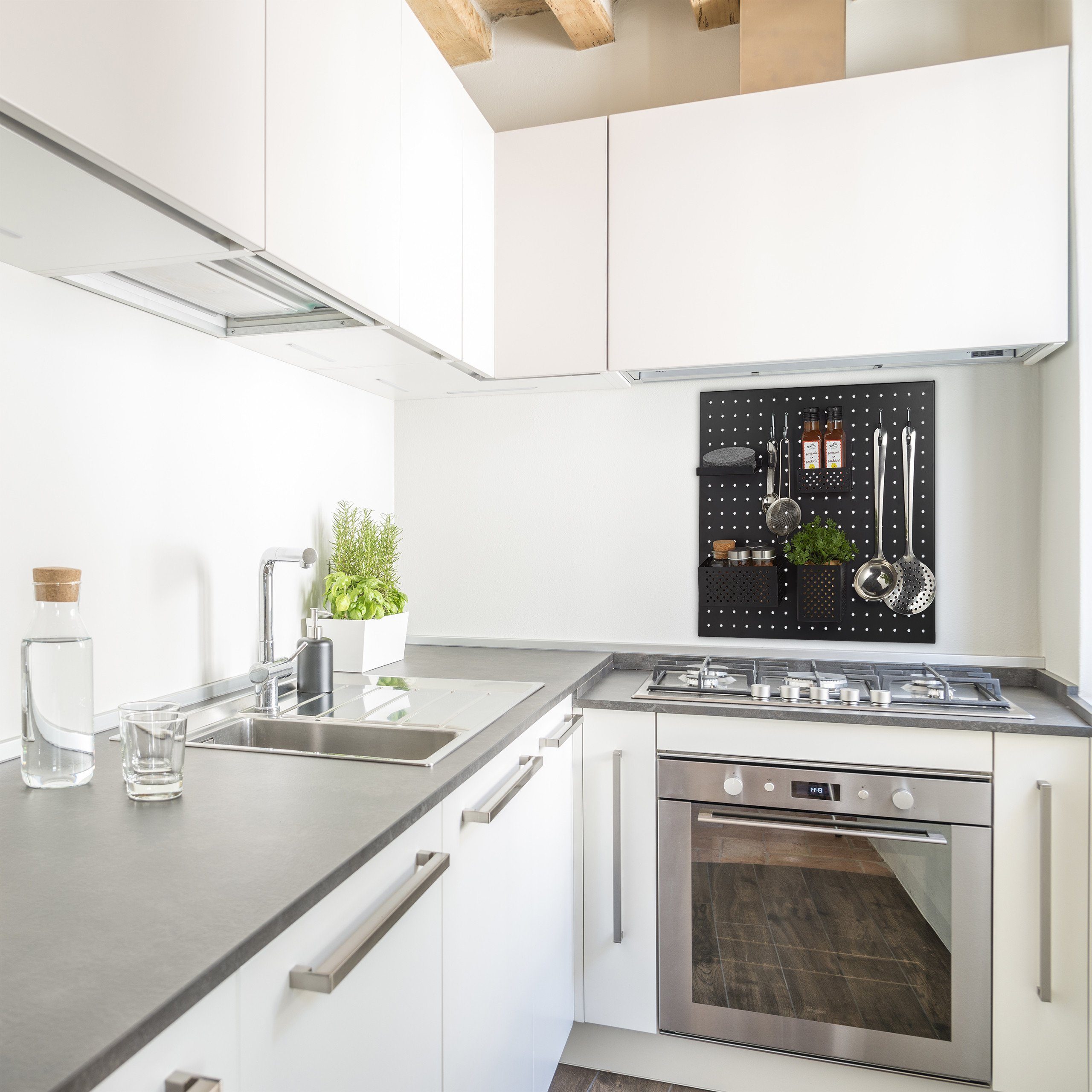 relaxdays Lochwand Werkzeugwand Metall mit Zubehör