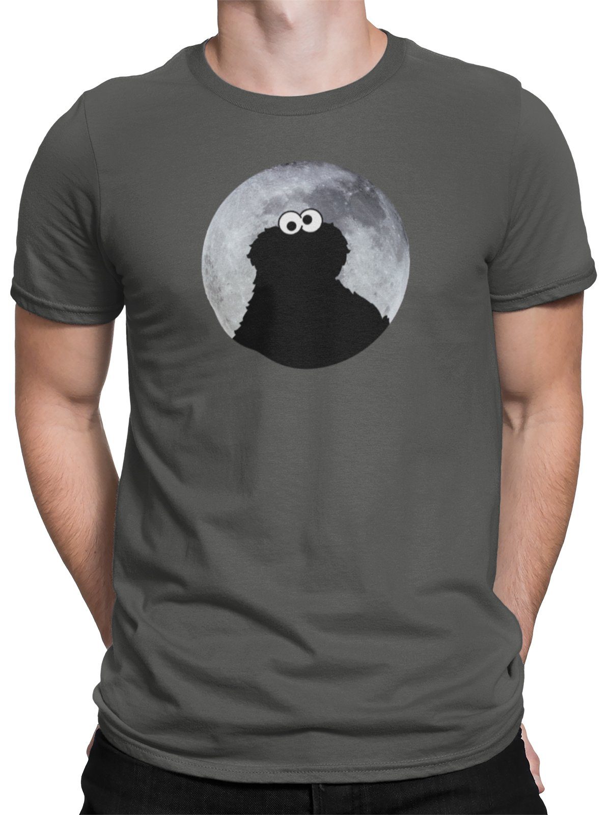 Monster Cookie T-Shirt Moonnight Sesamstrasse grey