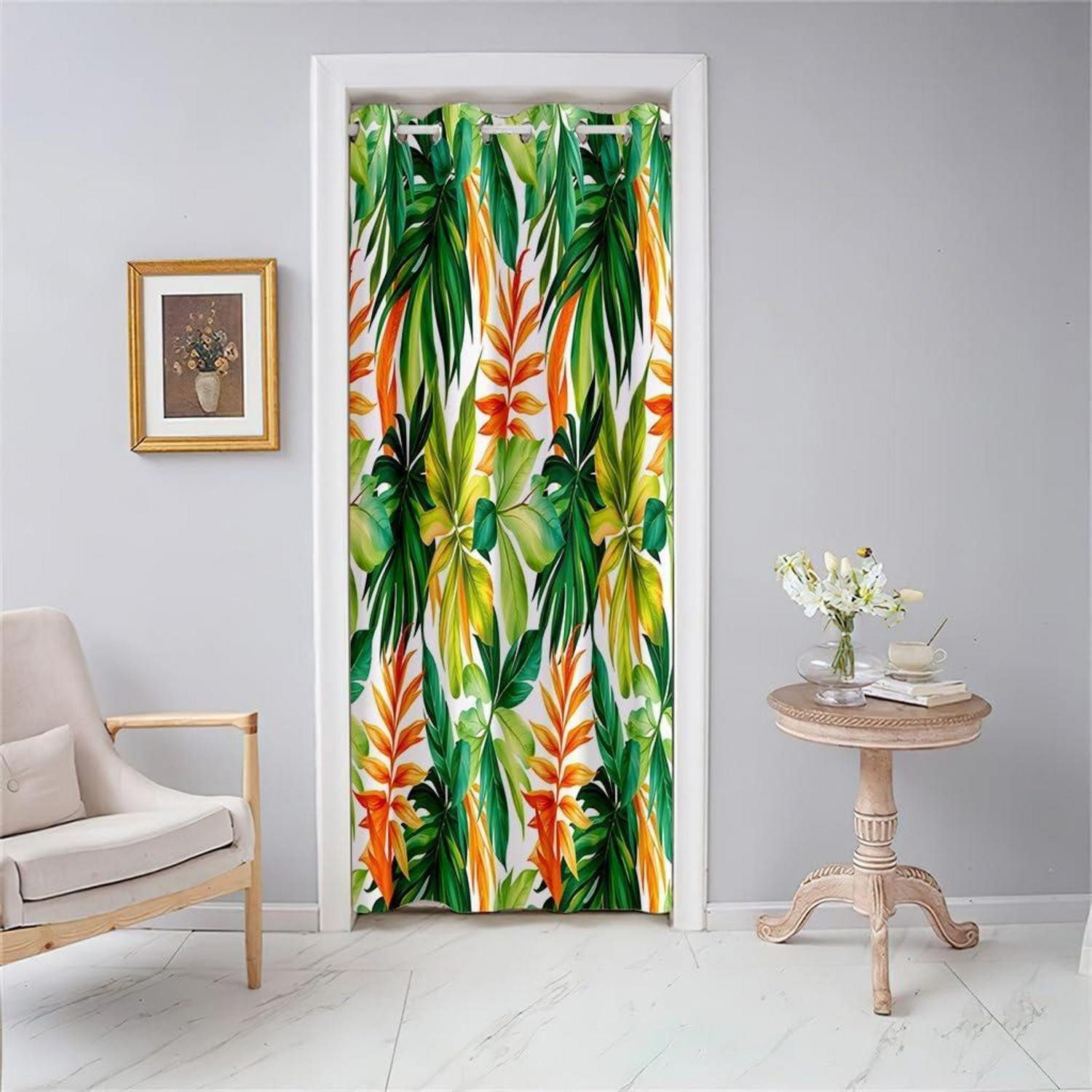 LuxusKollektion Türvorhang Türvorhang Blickdicht Grün 1168x229cm (1 St)