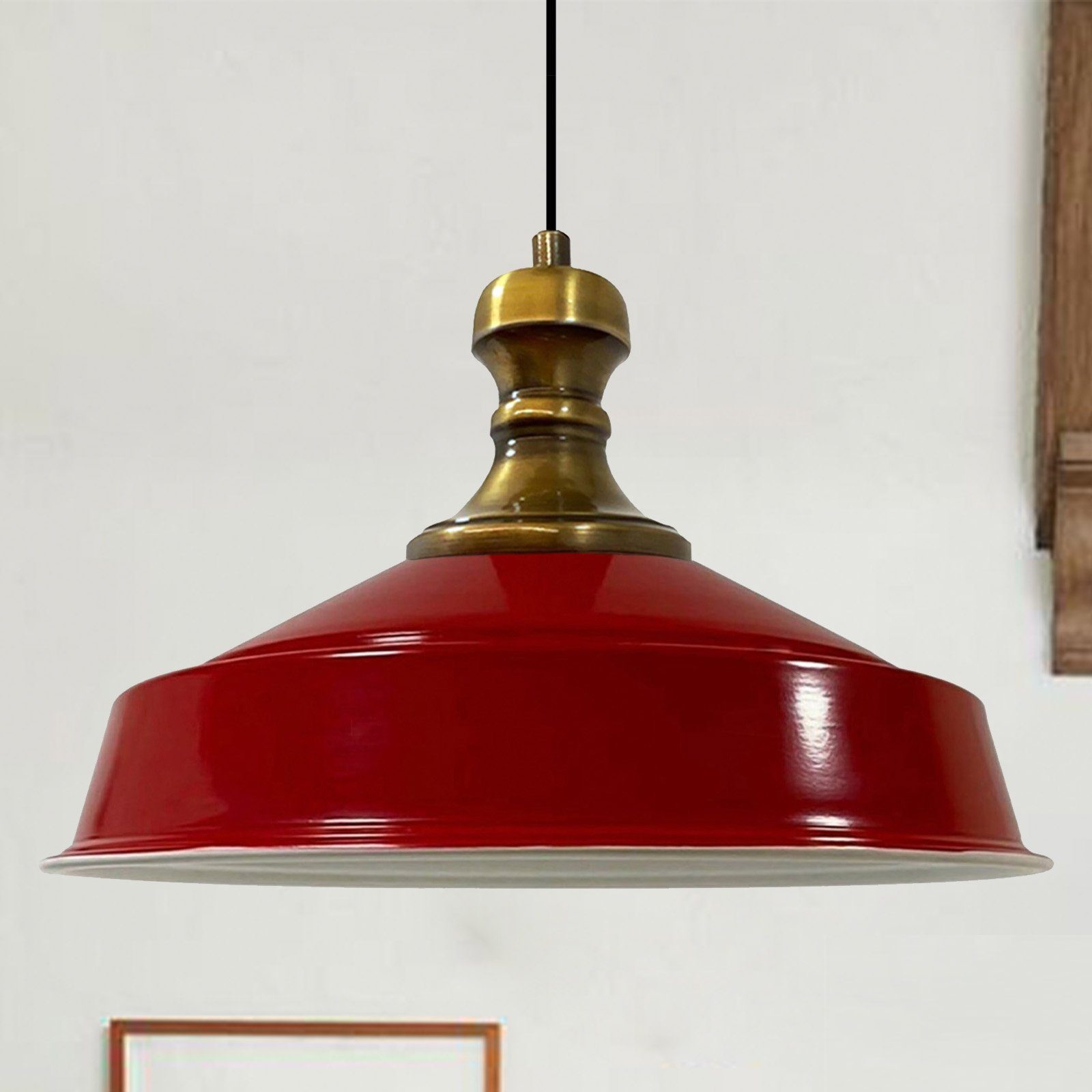 Bamyum Pendelleuchte Bamyum Asletl-Knob Moderne Industrie cm Metall Pendelleuchte, Rot 41 Lampe