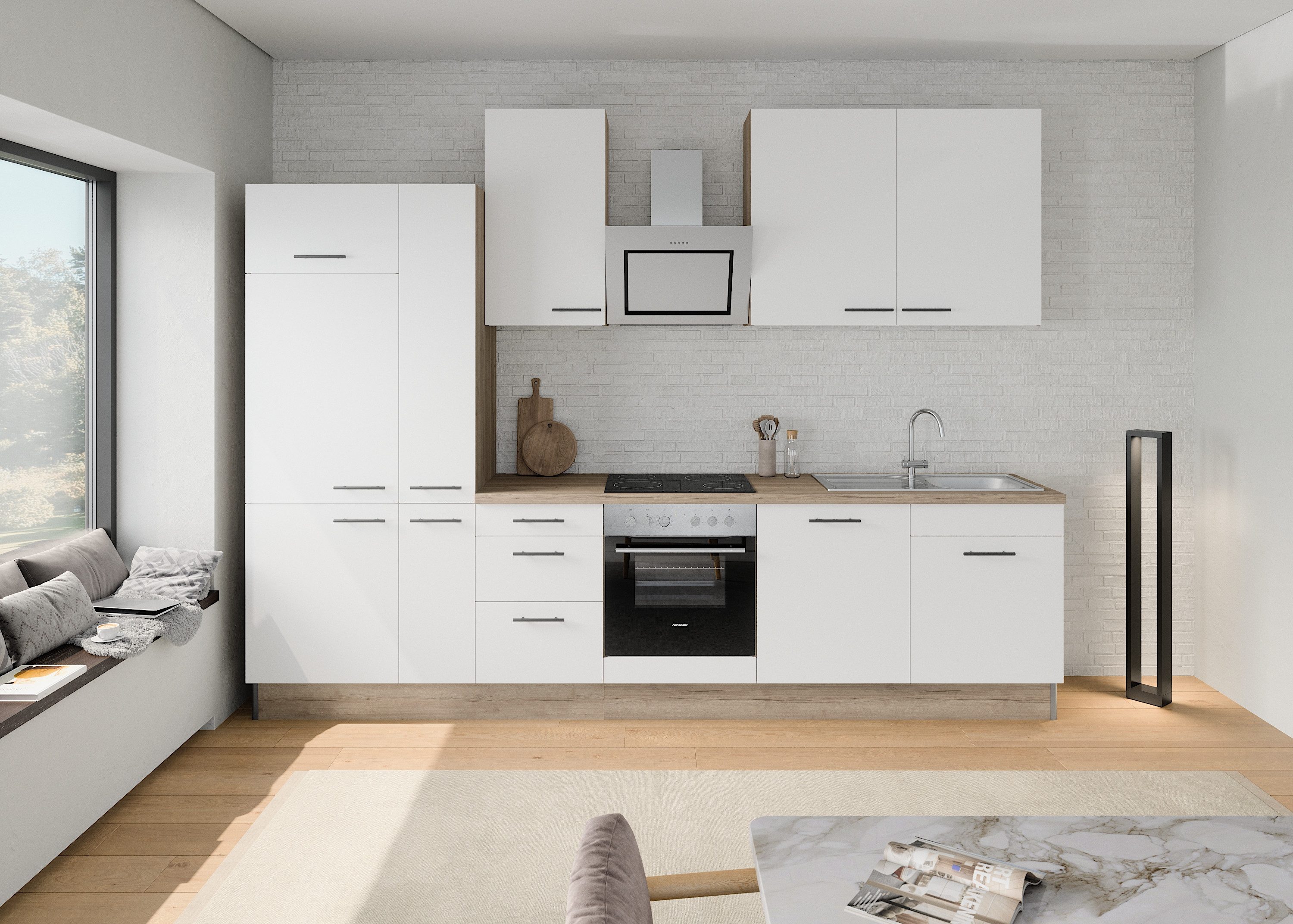 OPTIFIT Küchenzeile Fiona, Breite 320 cm, mit Hanseatic-E-Geräten,in Premiu günstig online kaufen