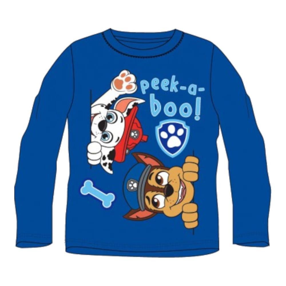 PAW PATROL T-Shirt Paw Patrol Langarm-T-Shirt für Jungen - "peek-a-bool", 100% Baumwolle