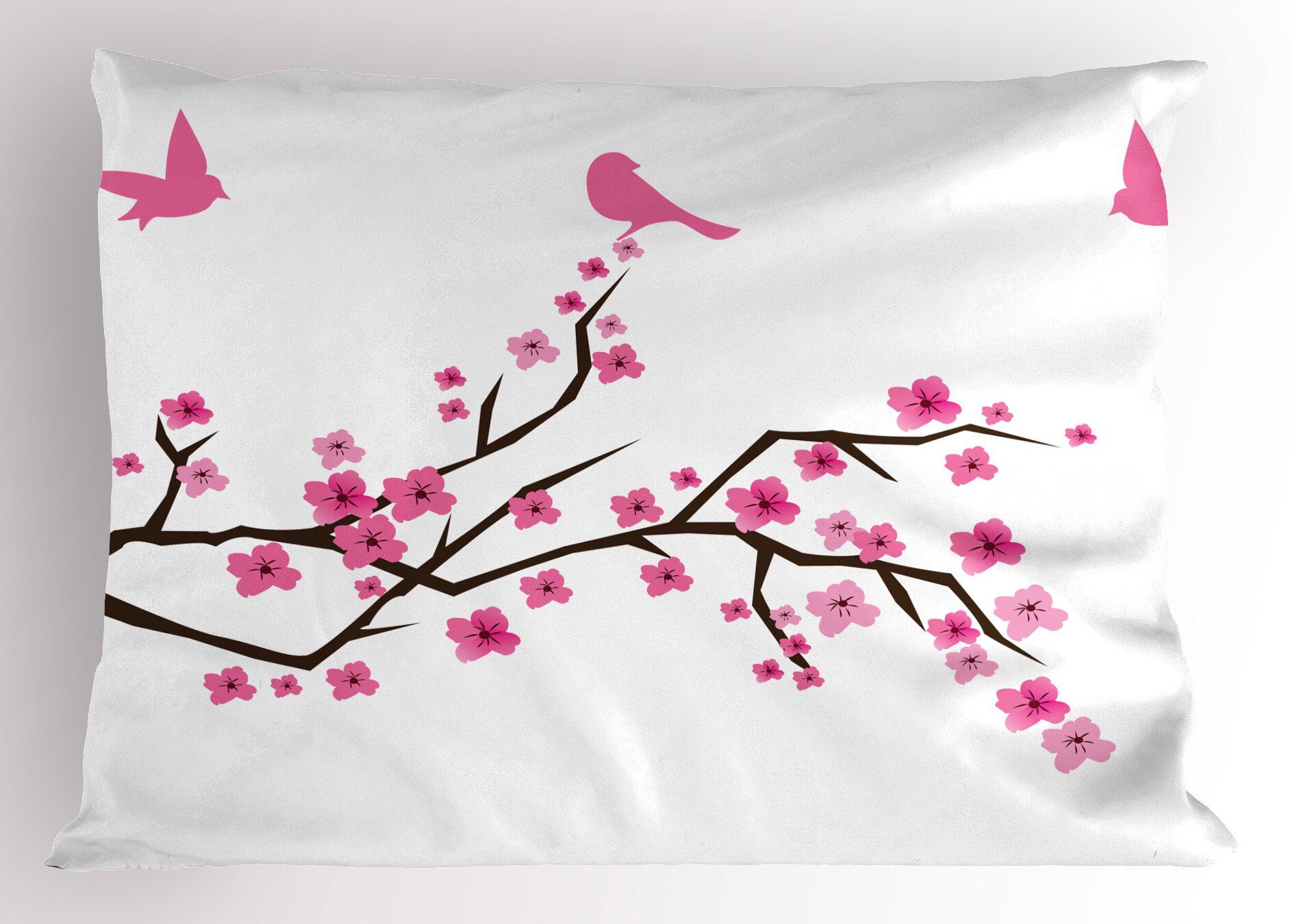 Kissenbezüge Japanische Abakuhaus Kissenbezug, Gedruckter Size Blumen (1 King Standard Kirschblüten-Kunst Dekorativer Stück),