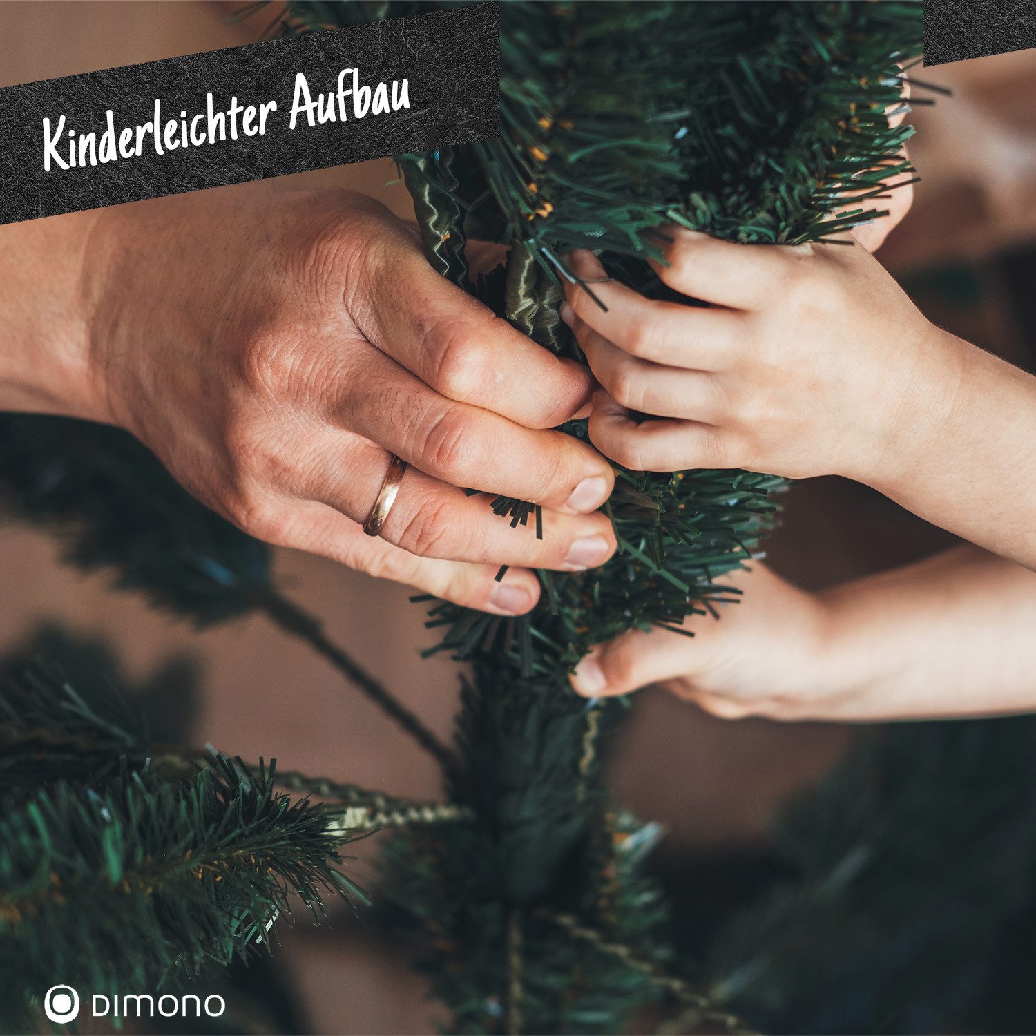 Dimono Künstlicher Weihnachtsbaum DIMONO Künstlicher Weihnachtsbaum mit Stecksystem – Dekorativer Baum, Christbaum, Naturgetreuer Tannenbaum mit wunderschönen Baumspitzen