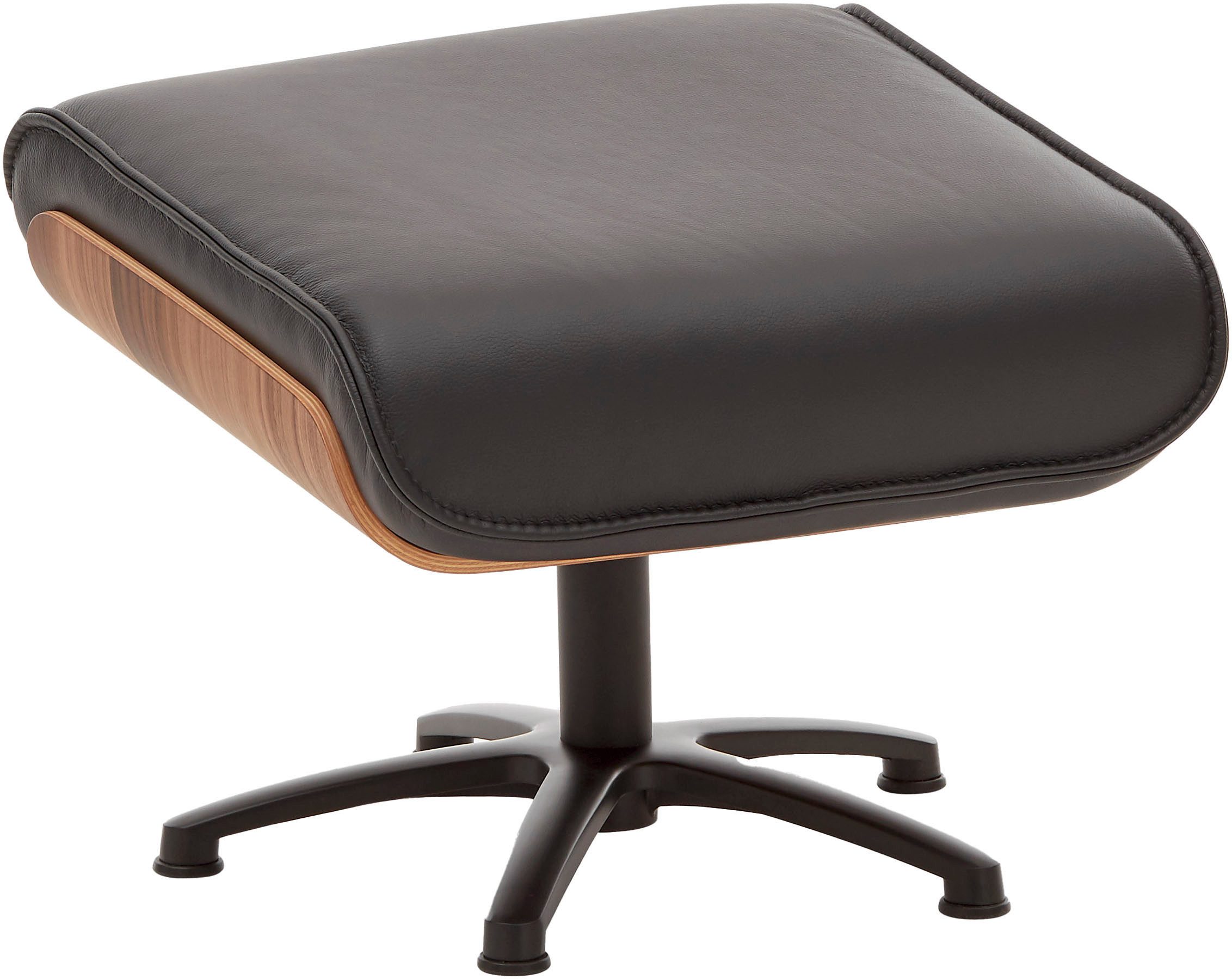 HUKLA Fußhocker HU-CP20057, hochwertiges Glattleder, entspannte Beinauflage