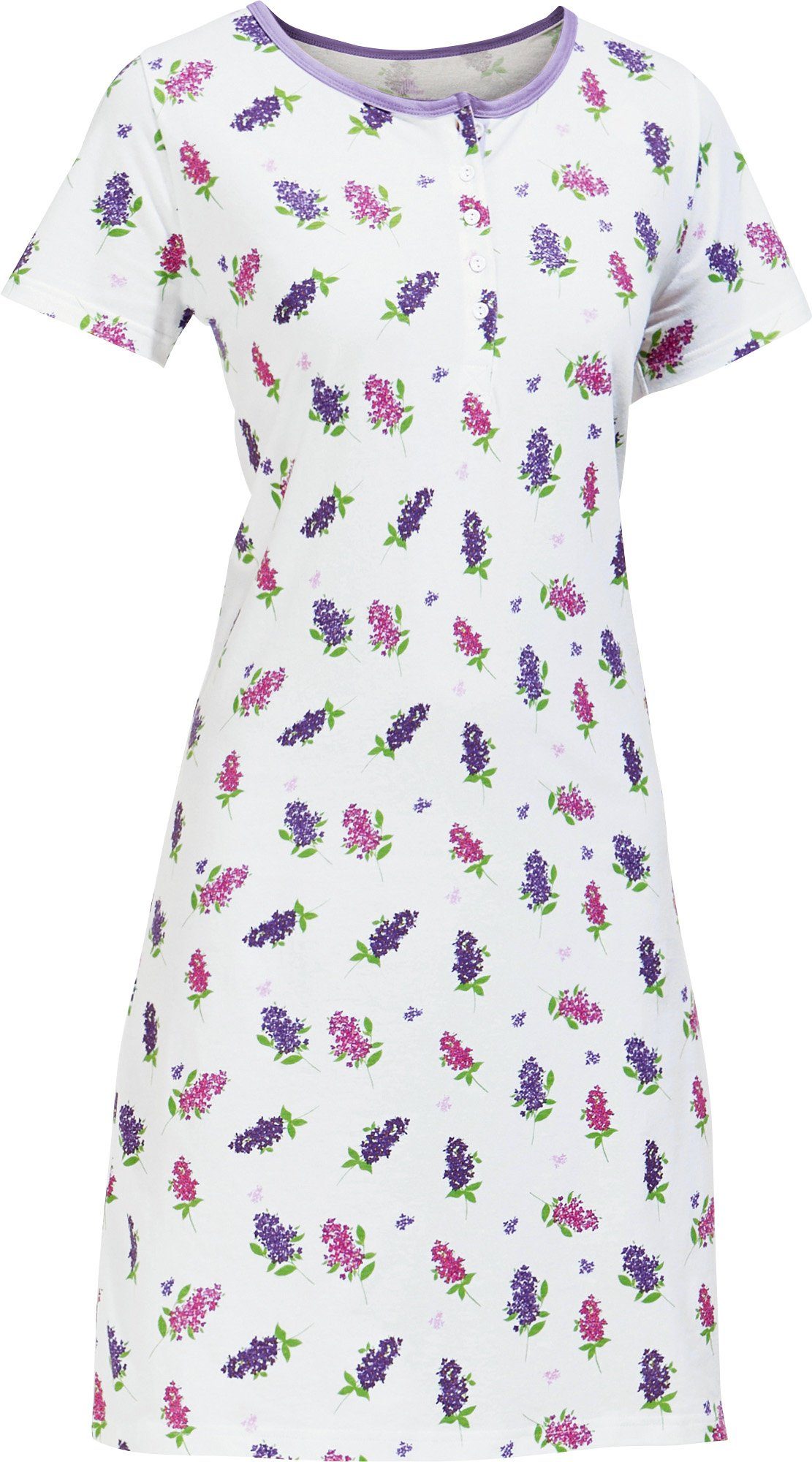 Erwin Müller Nachthemd Damen-Nachthemd Single-Jersey Blumen günstig online kaufen