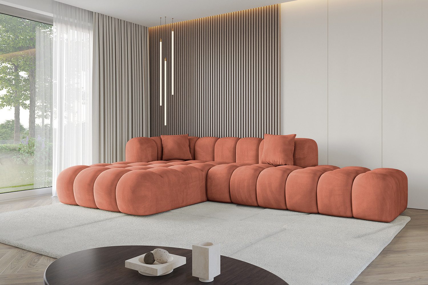 ALTDECOR Ecksofa OLEA-L2, Sofa Praktische Bequeme Funktionsecke Couch L-Form Eckcouch, Corner Sofa U-Form Vielseitige Sofa Wohnlandschaft Wohnzimmer