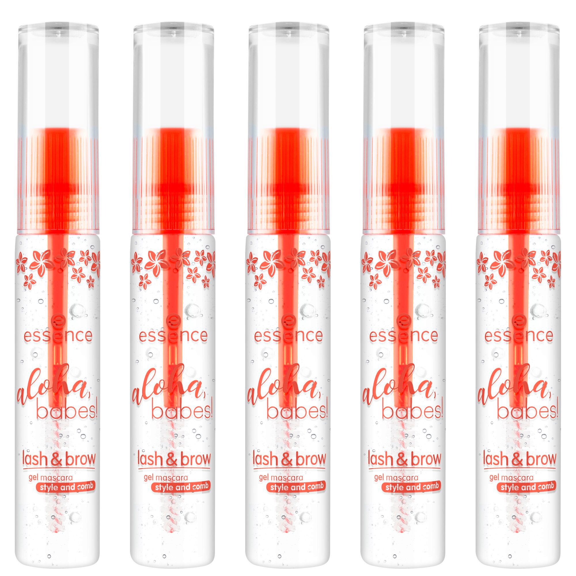 Essence Augenbrauen-Gel aloha, babes! lash & brow gel mascara, Definierte Wimpern und Augenbrauen mit pflegendem, transparentem Gel.