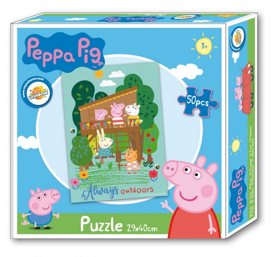 Puzzle Kinderpuzzle Peppa Wutz Pig Baumhaus 50 Teile für Kinder ab 3 Jahre, 50 Puzzleteile