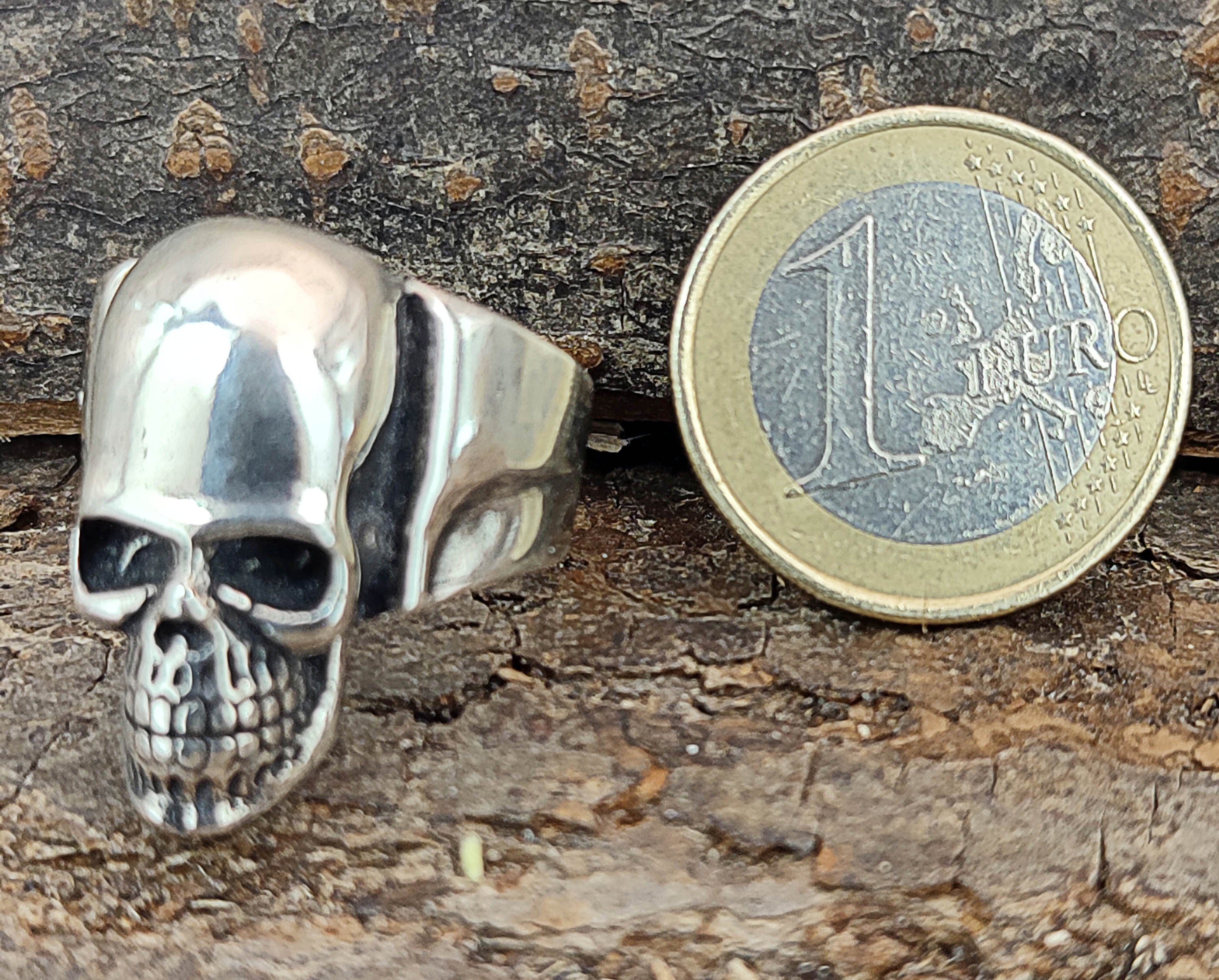 Ring Silberring Kiss of Silber Leather Gr. - (tk8) Totenkopf, 62-74
