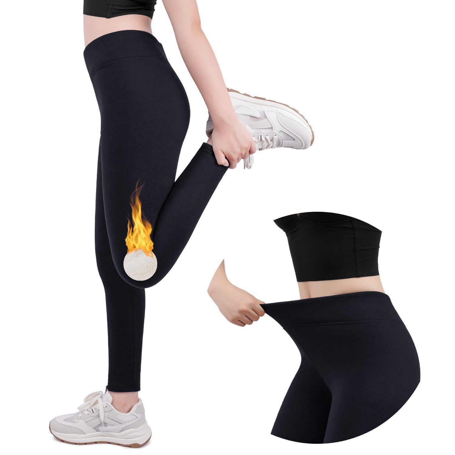 Frentree Thermoleggings Damen mit Fleece Gefütterte günstig online kaufen