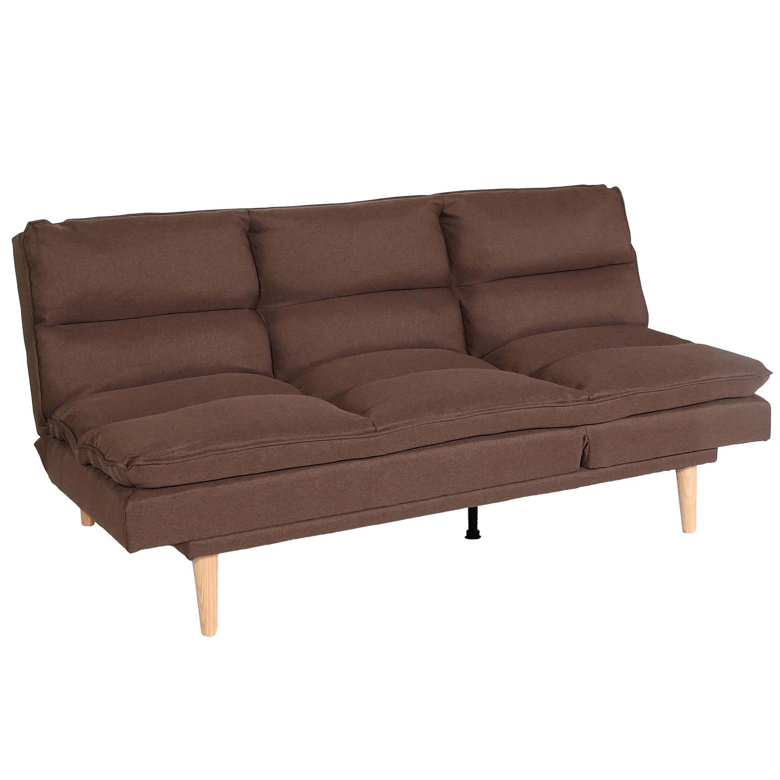 MCW Standfestigkei, Großzügige Hohe Schlafsofa MCW-M79, braun braun | Liegefläche