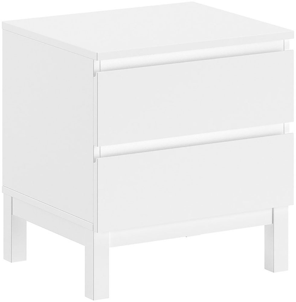 Vipack Jugendzimmer-Set Artikel-Set best. aus Einzelbett 90/200, Nachtkonsole mit 2 Schubladen, (2-tlg), in gradlinigem Design, pflegeleichte lackierte Oberfläche in Weiß