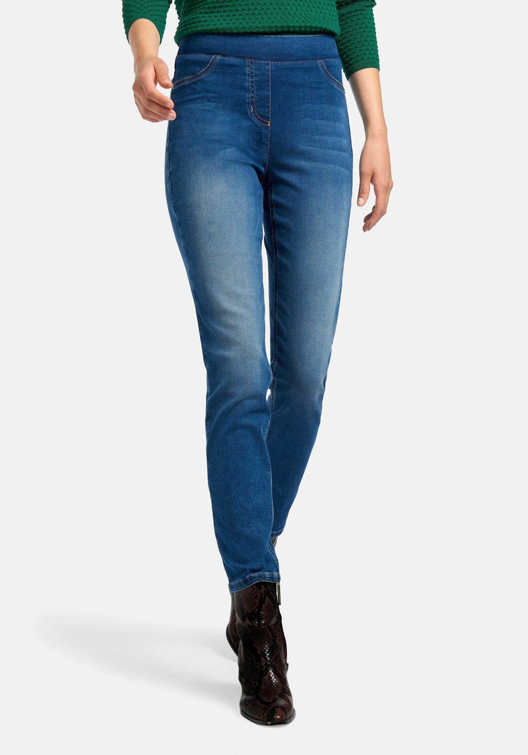 Peter Hahn 5-Pocket-Jeans cotton BLUE DENIM