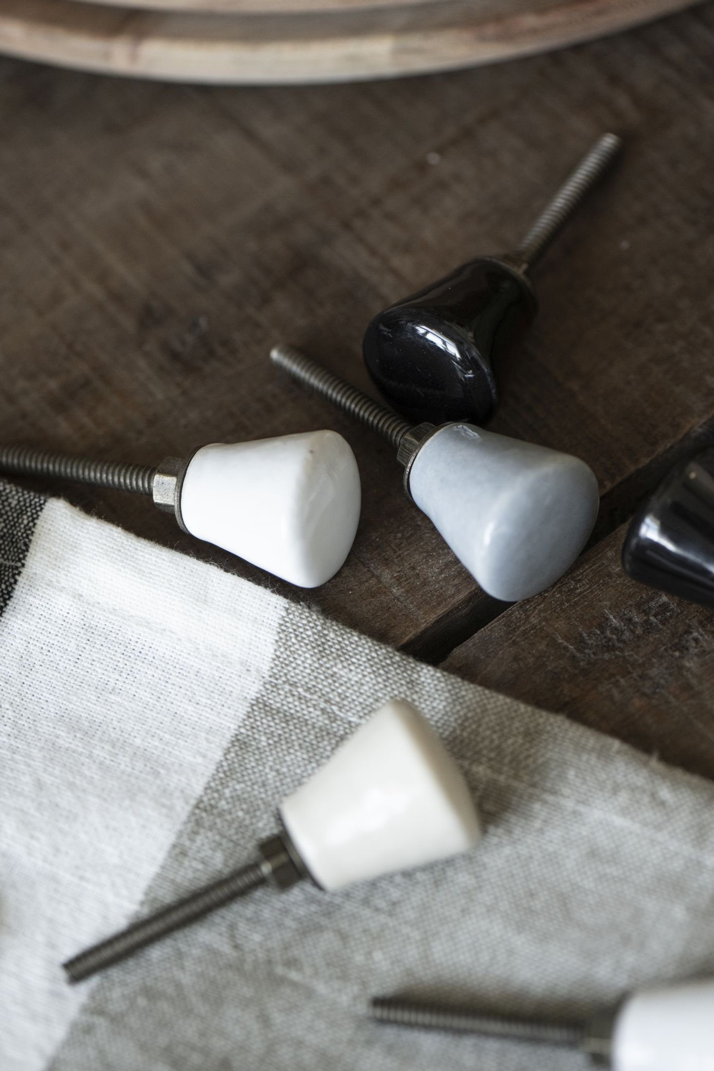 Ib Laursen Griff Ib Laursen - Möbelgriff Schubladengriff Knauf Griff Keramik Grau