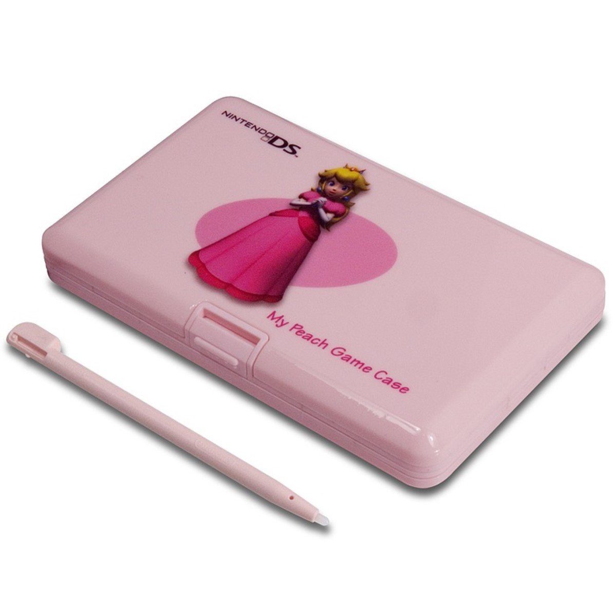 PDP - Performance Designed Products Princess Peach Game Hard-Case Tasche Pink Gaming-Controller (Etui für 6x Nintendo Karten Spiele, Stift, Pen für Nintendo DS DS Lite)