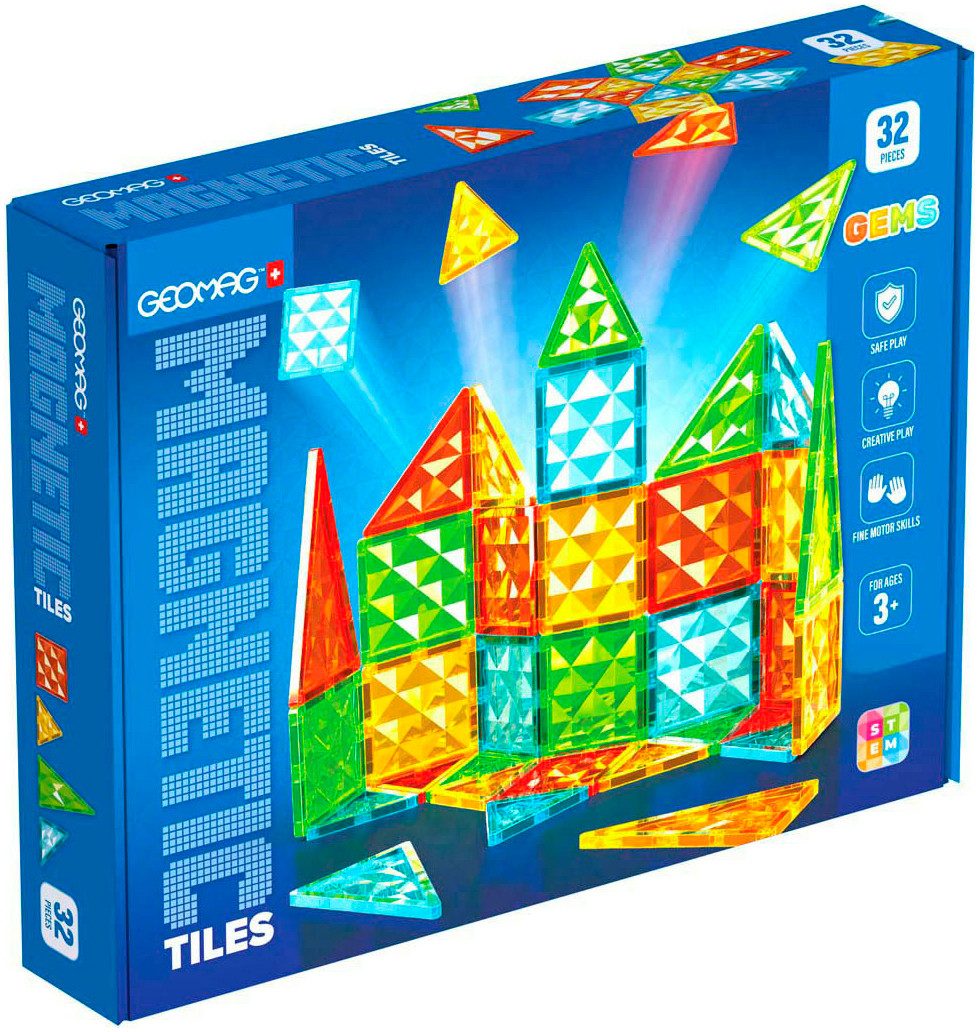 Geomag™ GEOMAG™ Magnetic Tiles Magnetspielbausteine, (32 St)