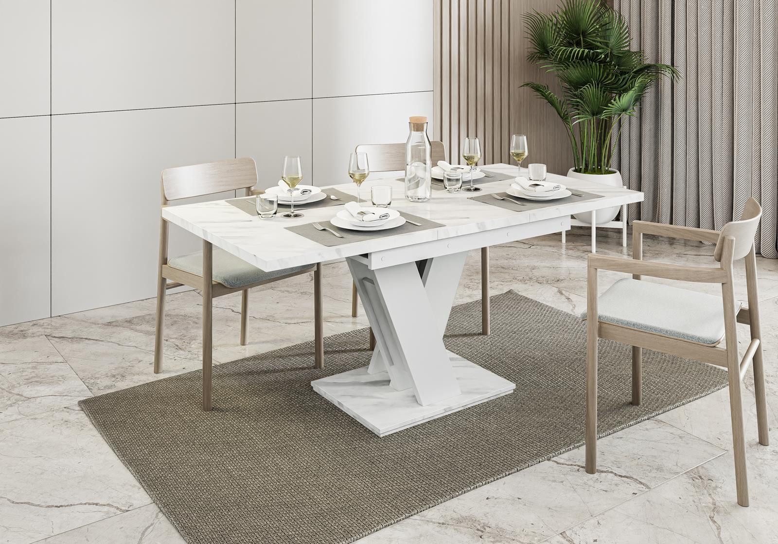 Compleo Esstisch Vinci Esszimmertisch, ausziehbar 120-160 günstig online kaufen