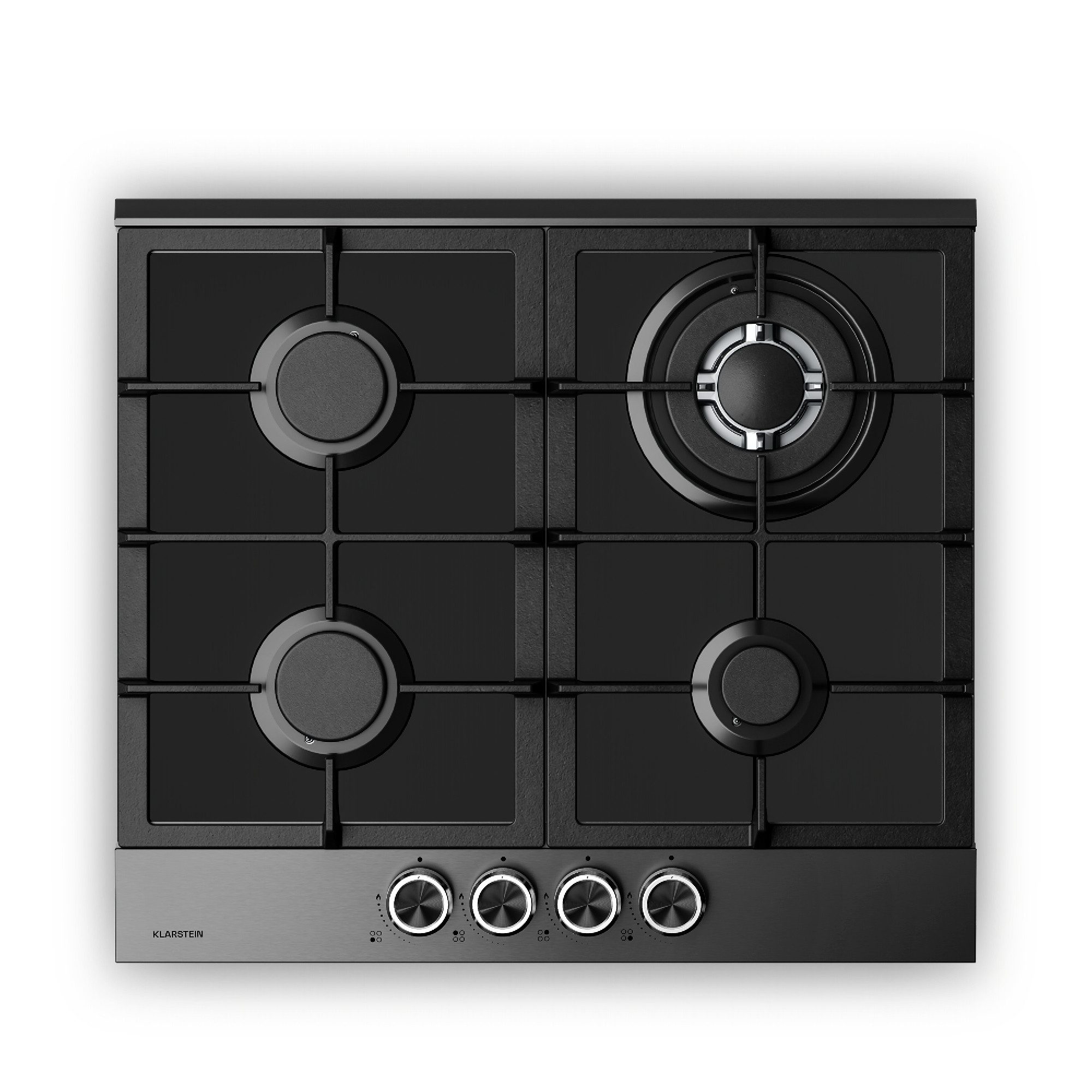 Klarstein Gas-Kochfeld PG6041BG-D1CB PG6041BG-D1CB, Elektrische Kochfelder 5 Gas Brenner Aluminium 8000 W