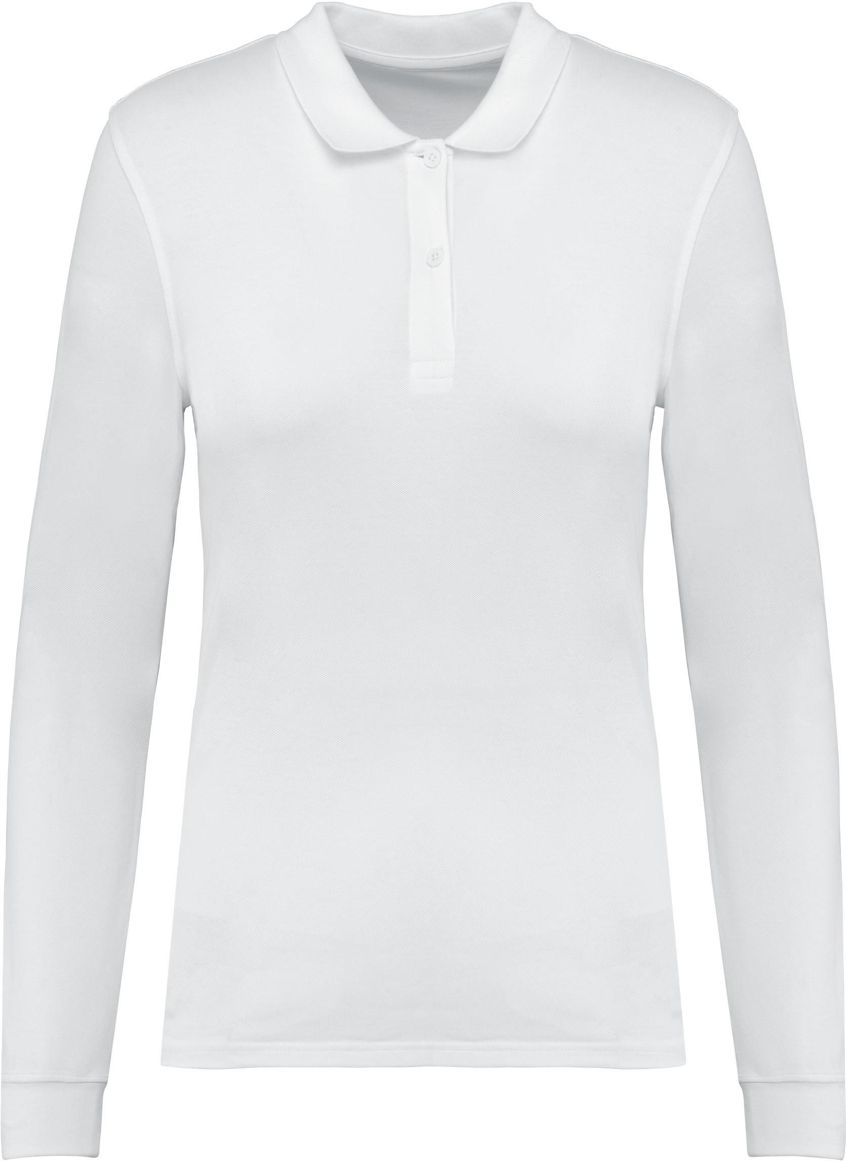 Kariban Langarm-Poloshirt Damen Piqué-Polohemd lange Ärmel Bio180 günstig online kaufen