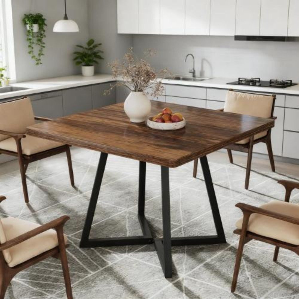 Celya Esstisch Kleiner Konferenztisch, Quadratischer Couchtisch, Homeoffice Tisch (nur Tisch, perfekt für 2–4 Personen)