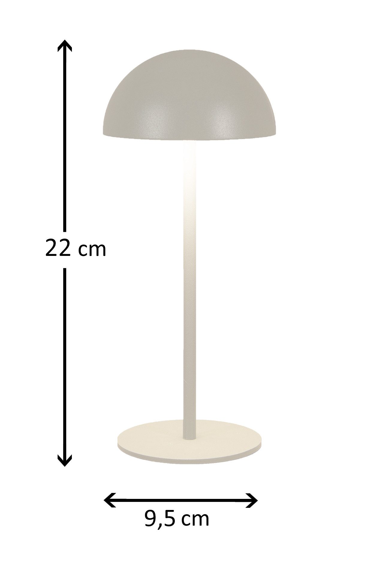 Coen Bakker Deco BV LED Außen-Tischleuchte Touch Tischlampe dimmbar mit Akku, In-/Outdoor, Touch-Funktion, LED fest verbaut, Kaltweiß, Warmweiß, Tageslichtweiß – Bild 3 von 5