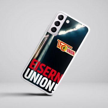 DeinDesign Handyhülle Fanartikel 1. FC Union Berlin Fußball Eisern Union Typo, Samsung Galaxy S22+ Silikon Hülle Bumper Case Handy Schutzhülle