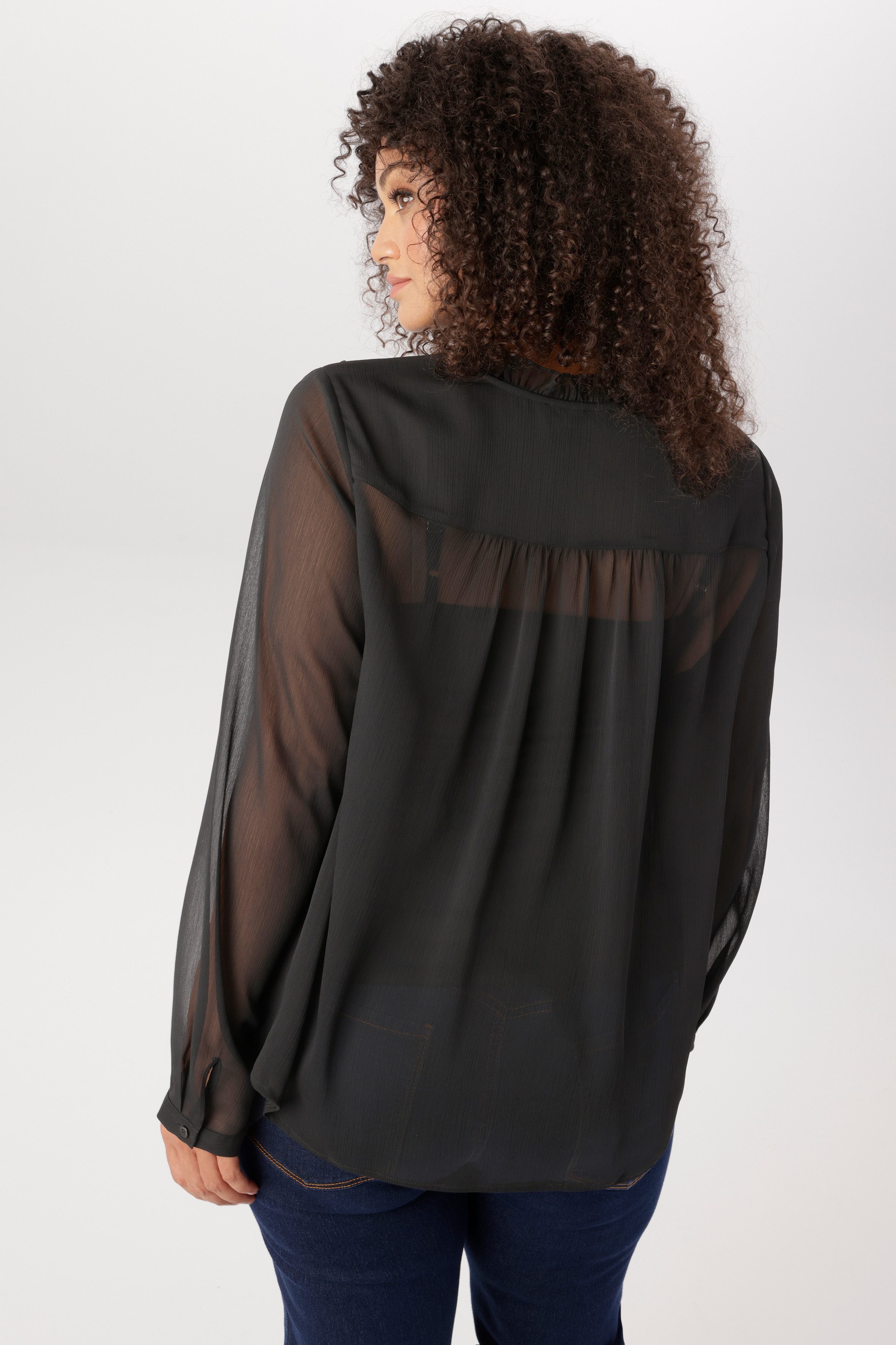 Aniston PLUS Schlupfbluse mit Bindeband und Rüschen - NEUE KOLLEKTION