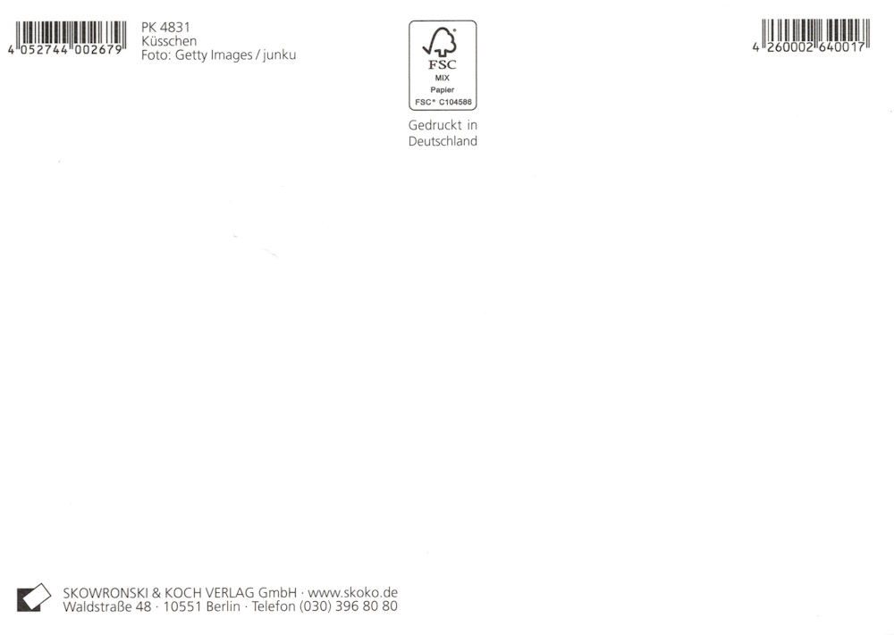 Thumbnail - Postkarte "Küsschen"