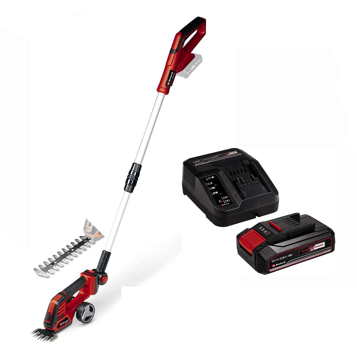Einhell Akku-Gras- und Strauchscherenset Einhell Gras+Strauchschere GE-CG 18/100 Li T + Akku 2.5 Ah / Ladegerät