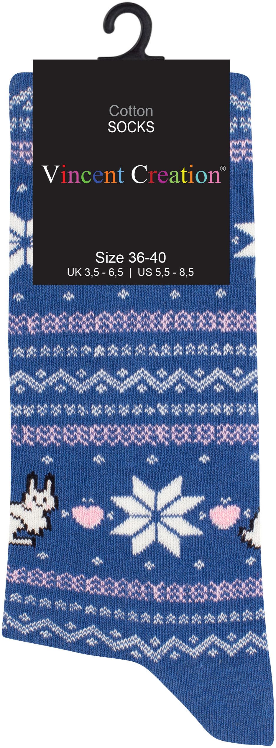 Vincent Creation® Socken Farbenfrohe Freizeitsocken Damen & Herren mit bunten lustigen Motiven