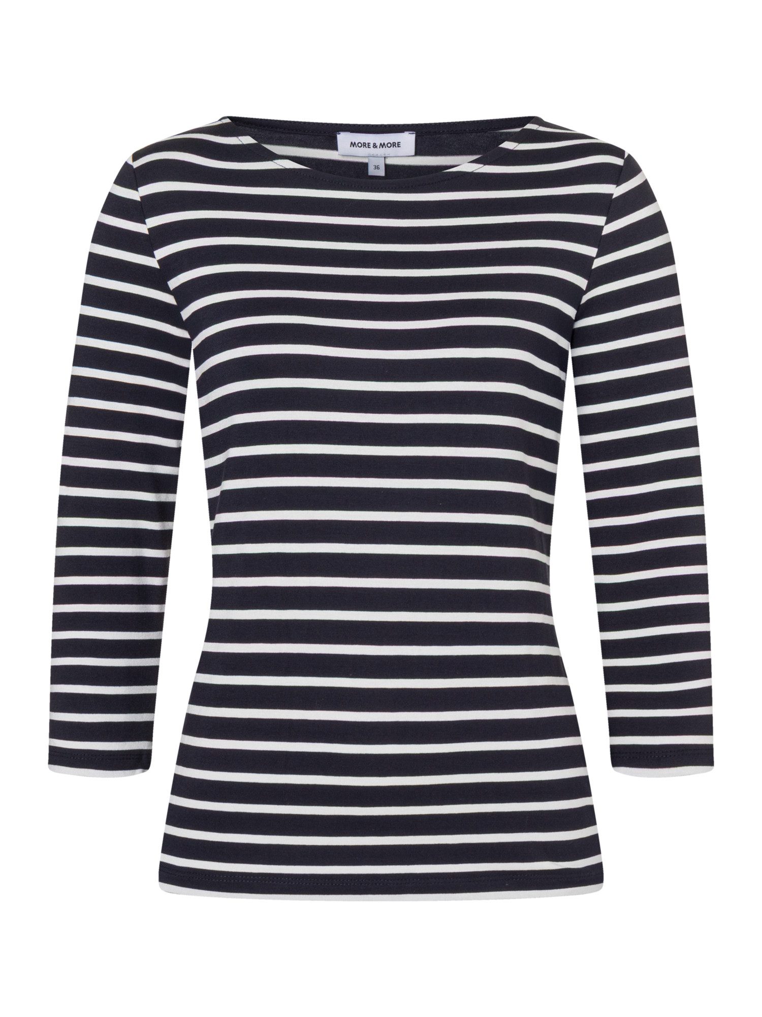 MORE&MORE 3/4-Arm-Shirt stretchiges 3/4 Arm, Streifenshirt günstig online kaufen