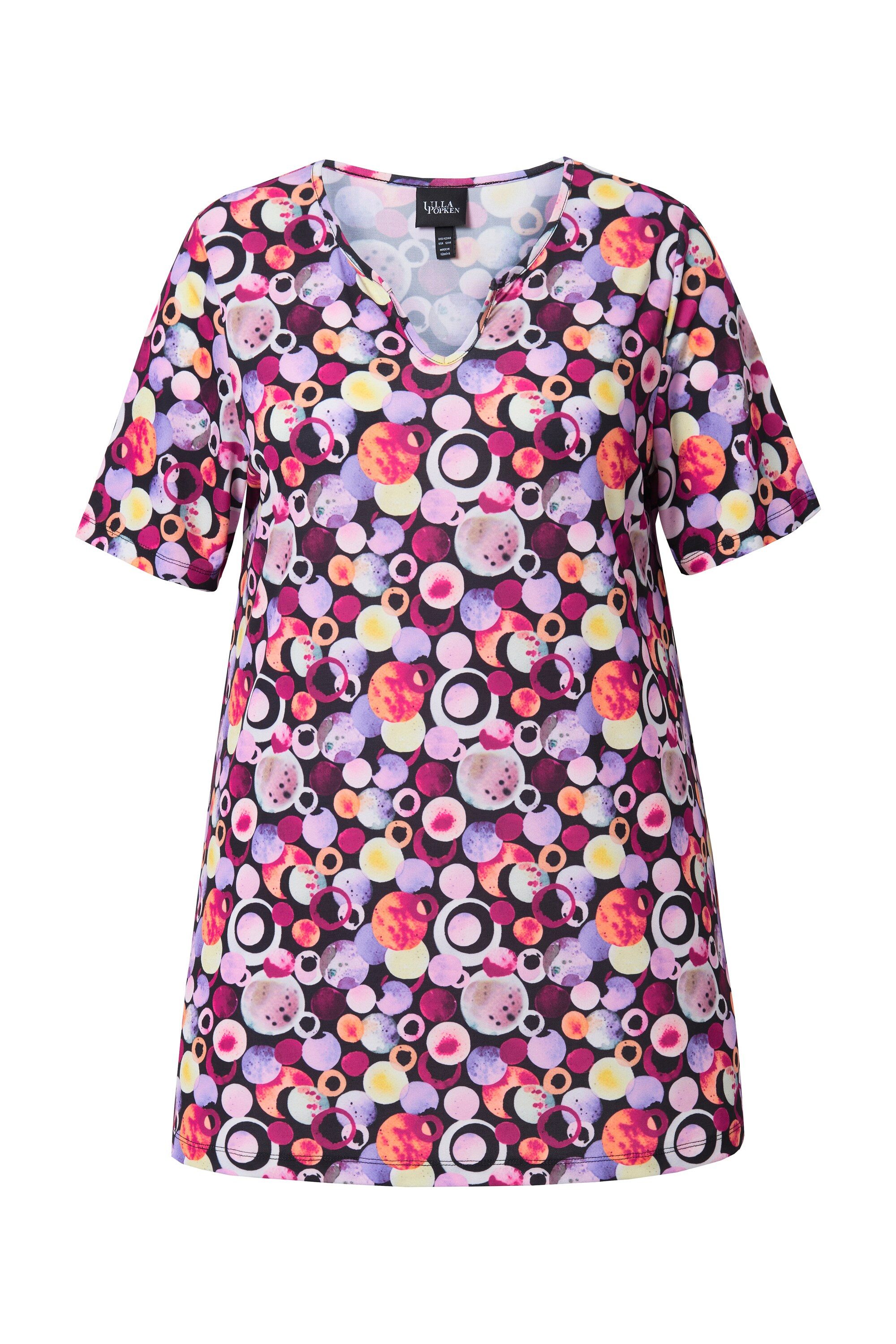 Ulla Popken Longshirt Longshirt A-Linie Tunika-Ausschnitt günstig online kaufen