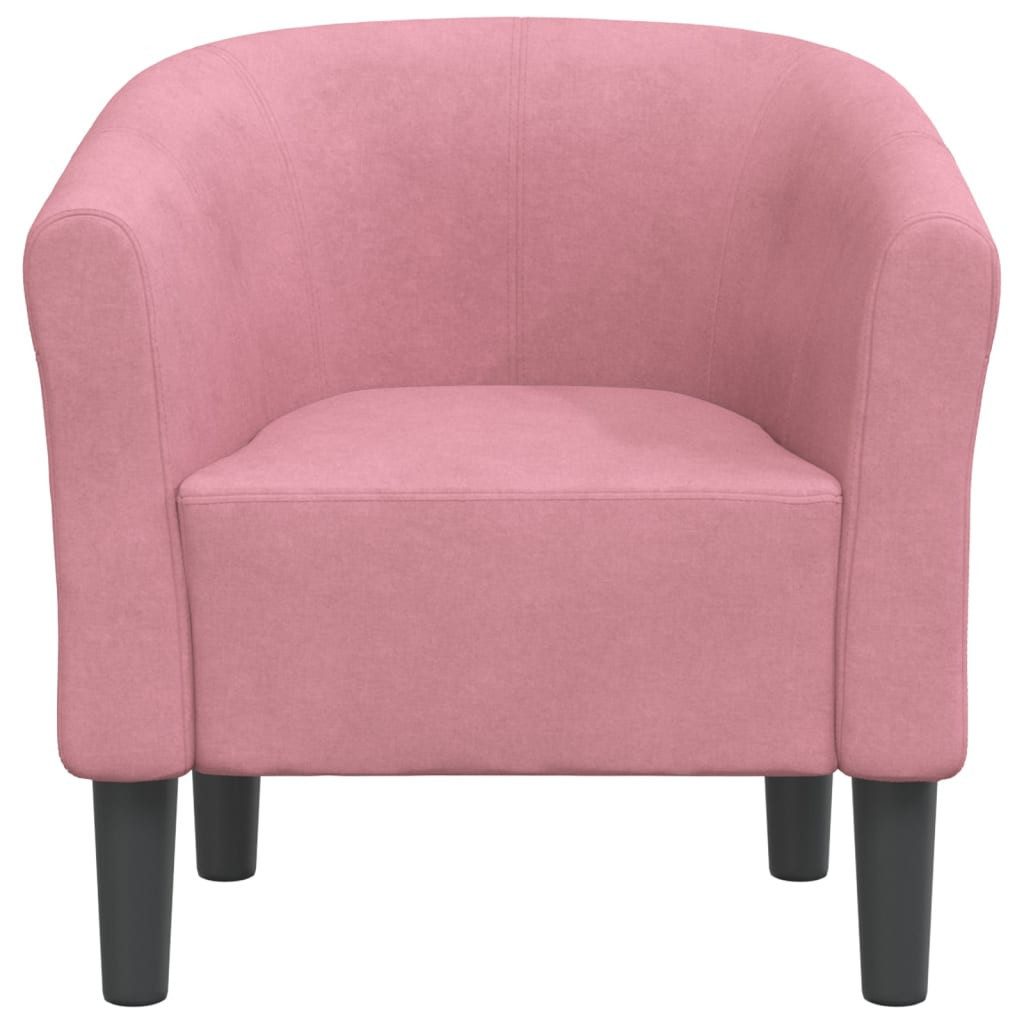 furnicato Cocktailsessel Eleganter Clubsessel Rosa 70 x 56 x 68 cm aus Samt (1-St)