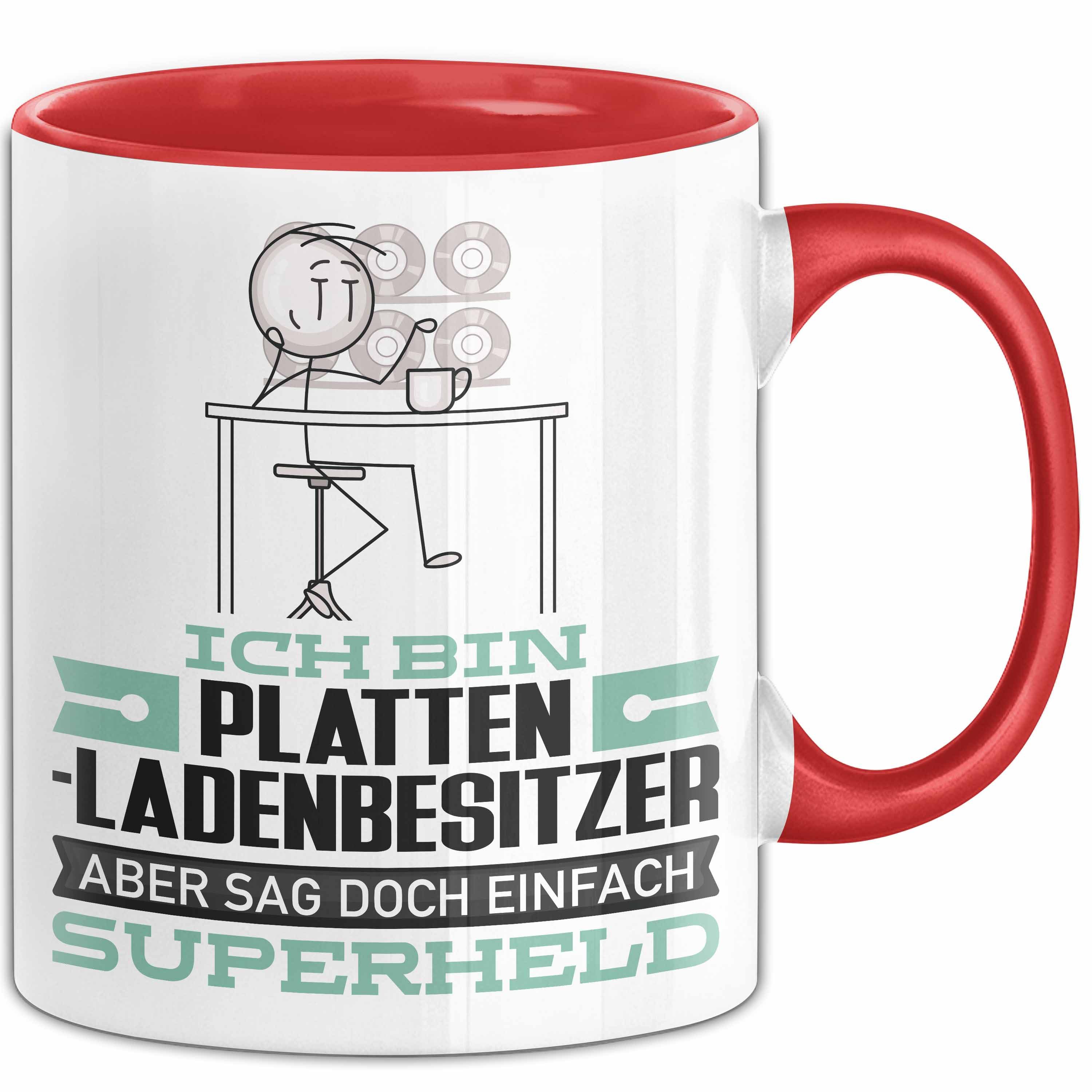 Tasse Plattenladenbesitzer Geschenk Tasse Ich Bin Plattenladenbesitzer Aber