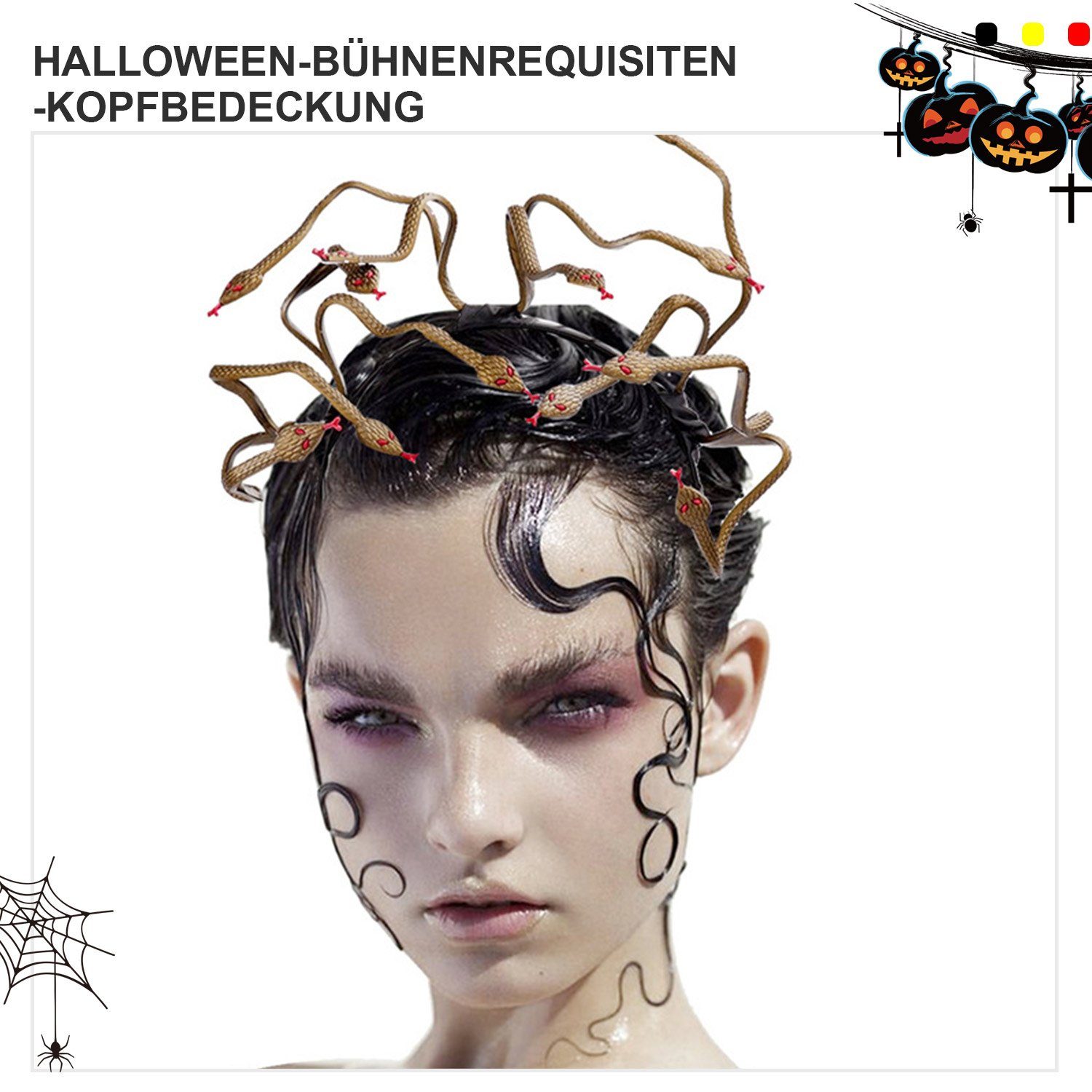 Verkleidungs-Zubehör MAGICSHE Schlangenkrone Medusa (1-tlg) Diadem Halloween Haarband