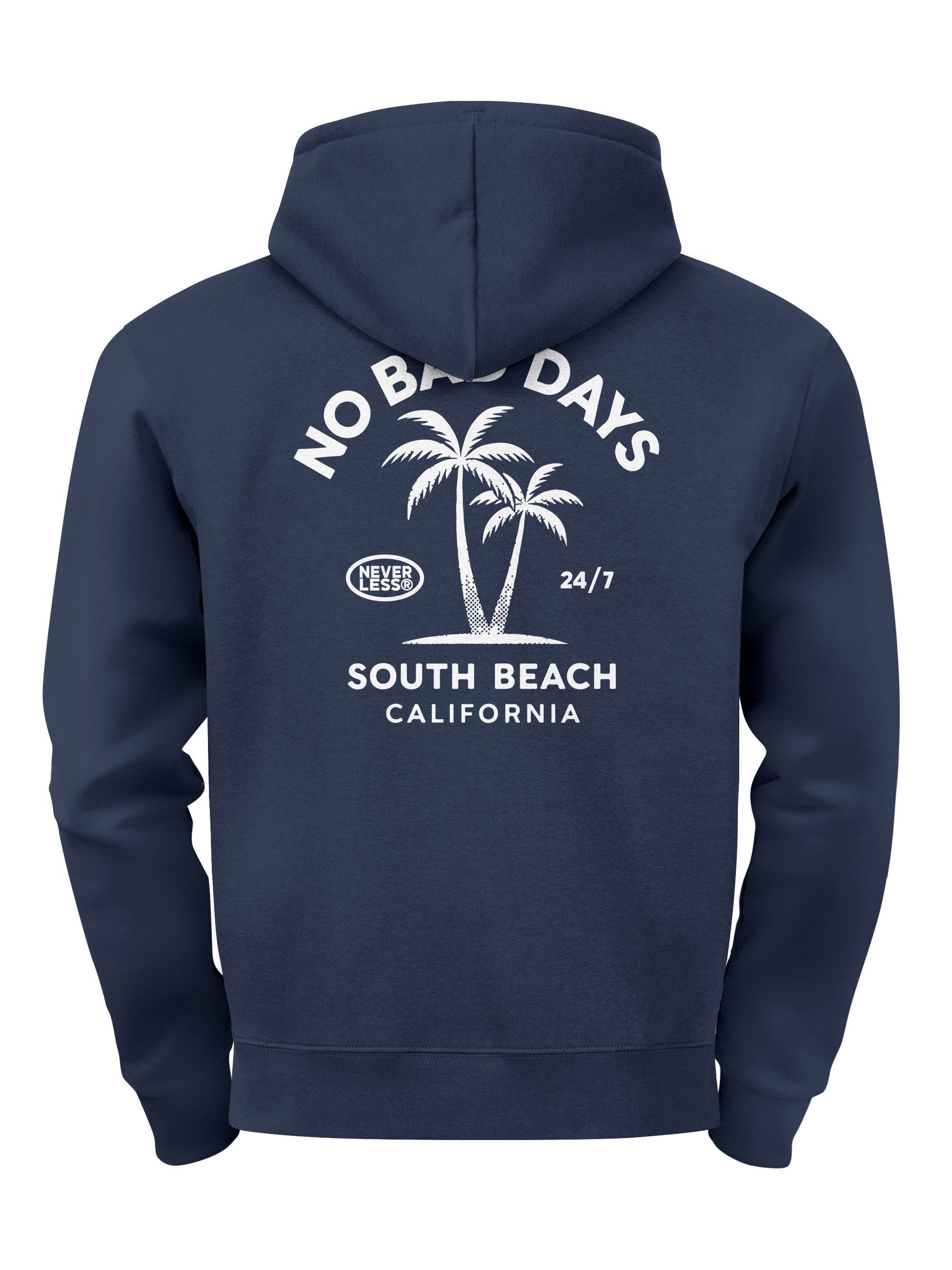 Hoodie Herren Hoodie No Bad Days Kapuzensweatshirt mit Palmenmotiv South