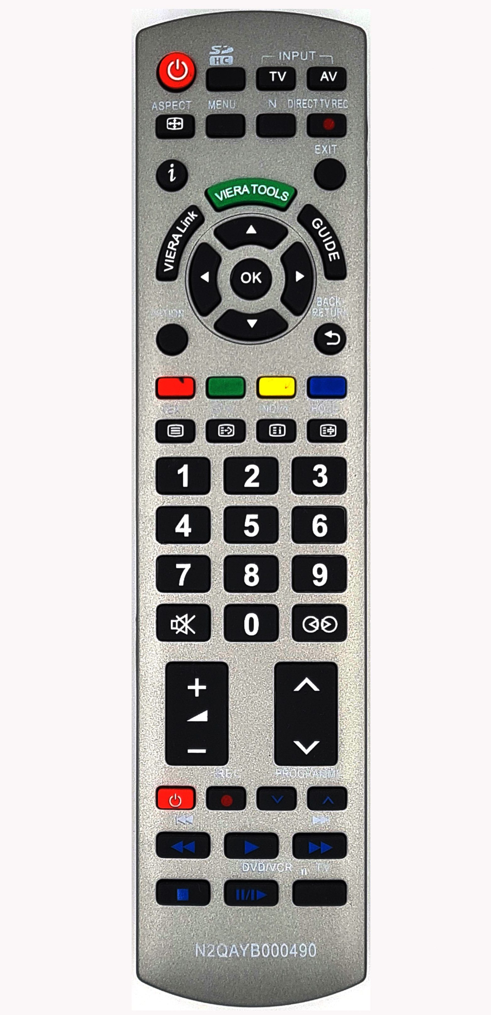 Alltro Ersatz Fernbedienung für Panasonic N2QAYB000490 TV Fernbedienung