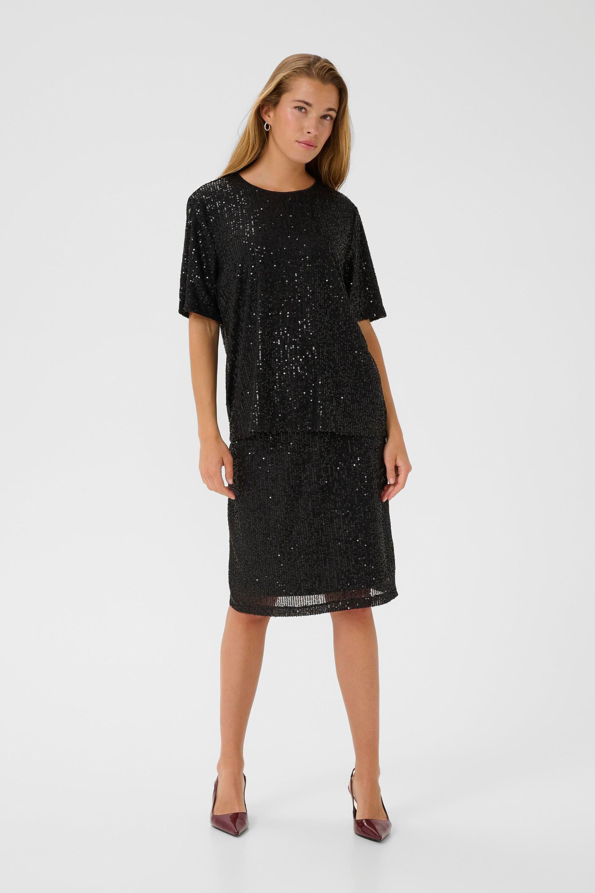 KAFFE Kurzarmbluse Kurzarm-Bluse KAlila