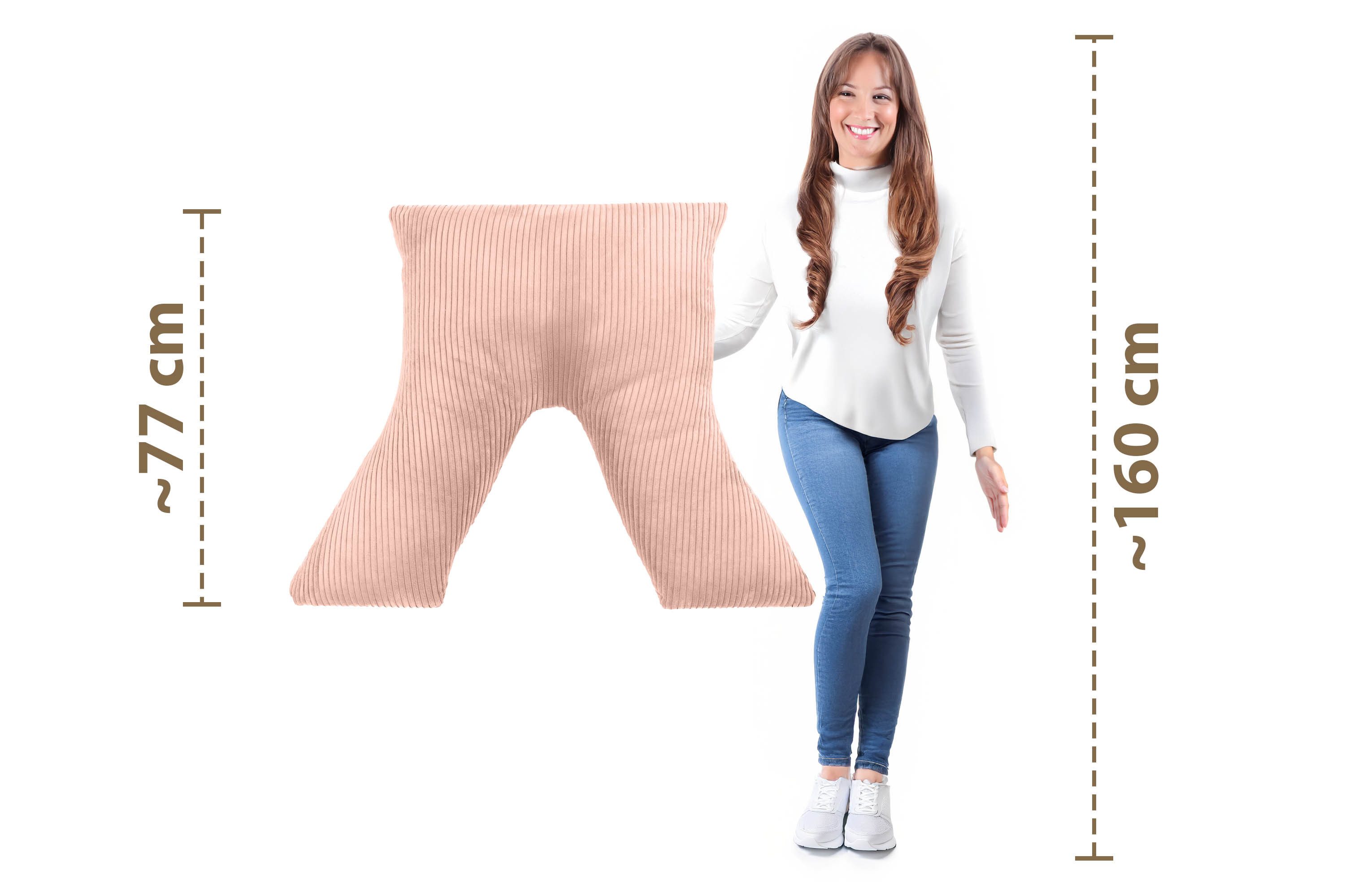Amilian Schlafkissen - Lesekissen für Bett und Sofa - Seitenschläferkissen - Stillkissen, Seitenschläfer, Rückenlage, Schlafkissen für Seitenlage, Kissen mit Füllung und abnehmbarem Bezug - Stillhilfe