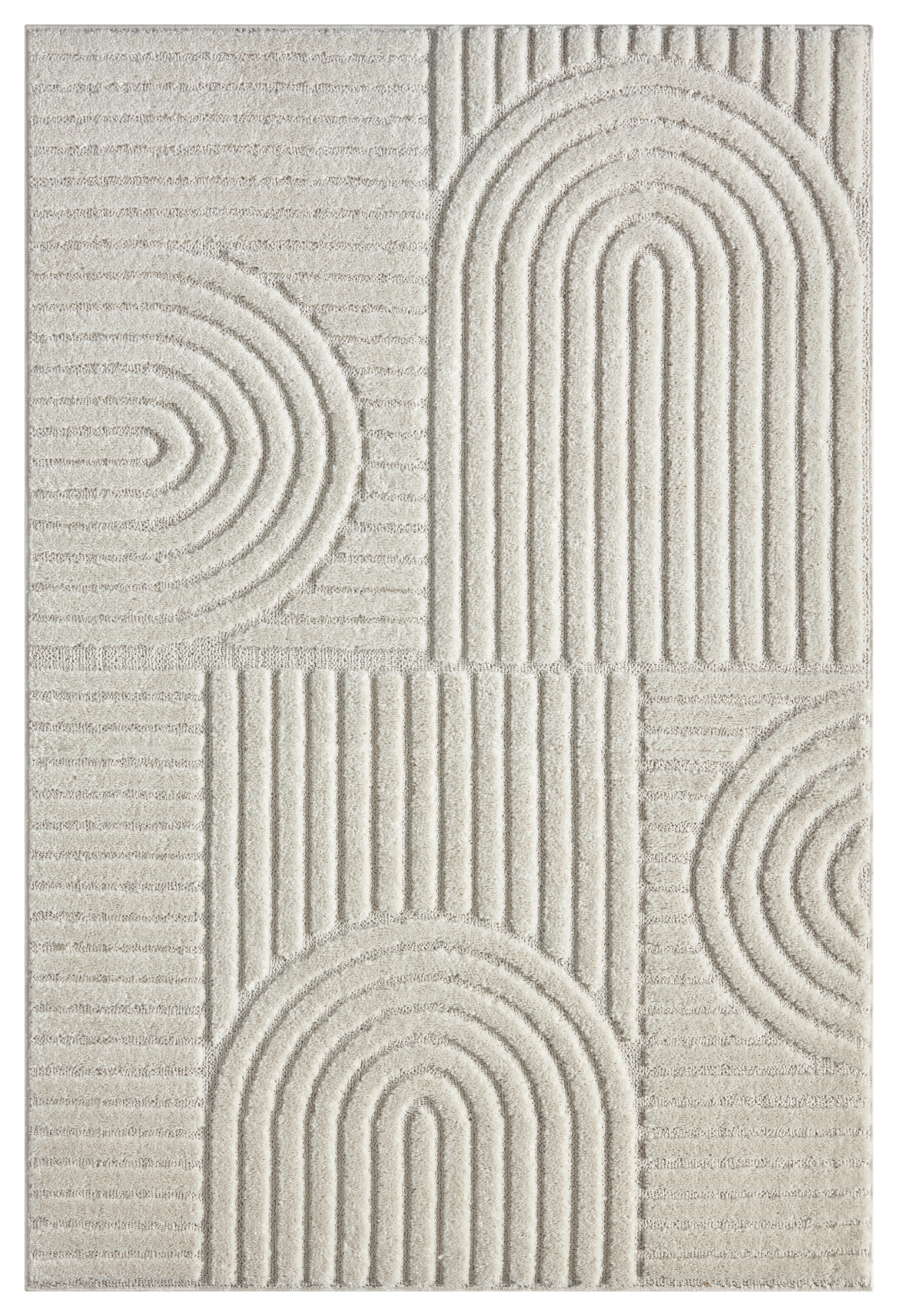 OTTO home Teppich Jonne, Boho-Design, Scandi, Designteppich, rechteckig, Höhe: 20 mm, Hoch-Tief, 3D Optik, skandinavischer Stil, Wohnzimmer, Schlafzimmer