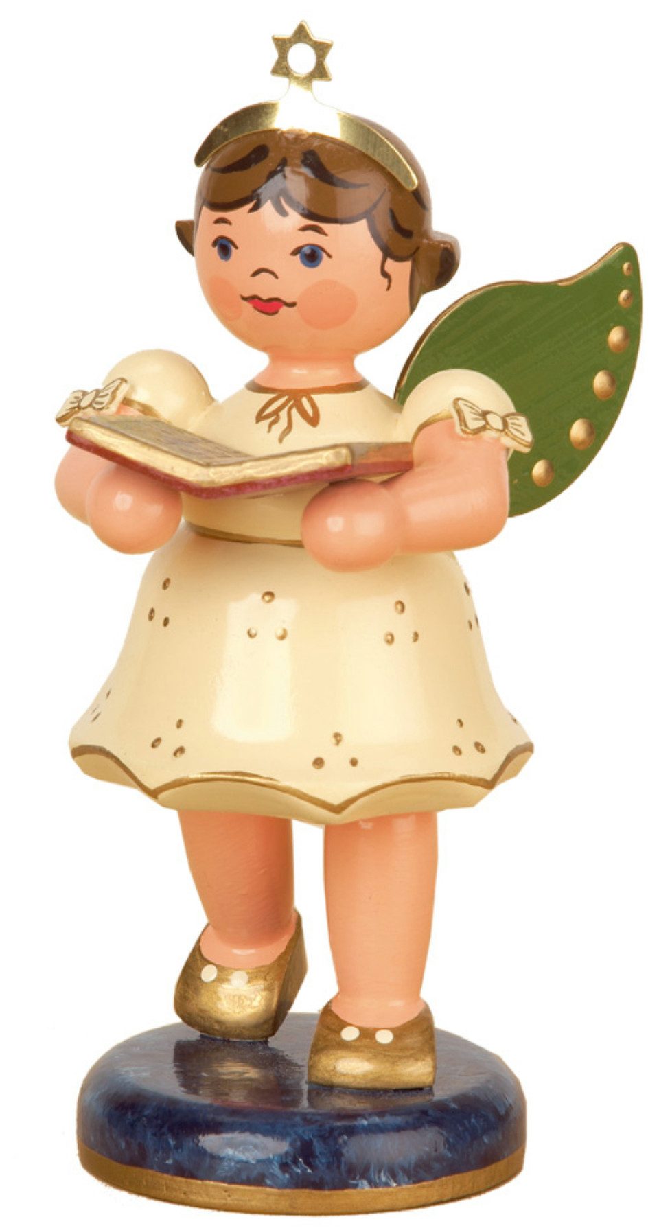 Hubrig Volkskunst Zschorlau Erzgebirge Engelfigur Hubrig Engel - Gesangbuch