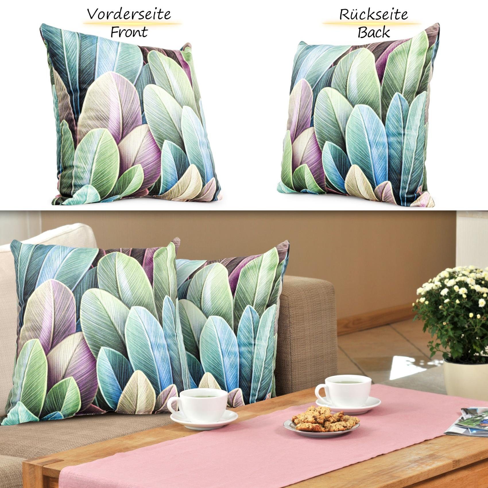 ANRO Dekokissen Verschiedene Kissenbezug Velours mit Motiv Zierkissen, Microfaser-Flanell